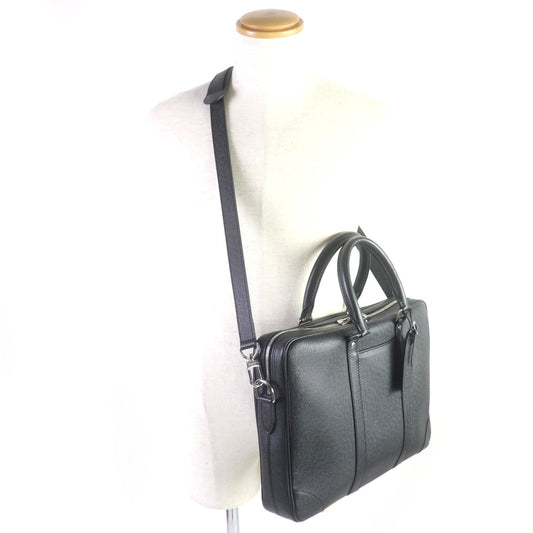 LOUIS VUITTON Briefcase M30975 Taiga Leather black Taiga Porte Documan Voyagej