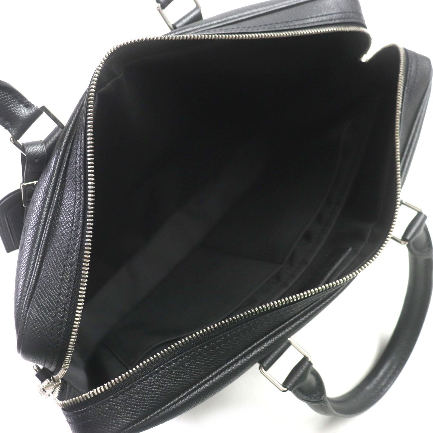 LOUIS VUITTON Briefcase M30975 Taiga Leather black Taiga Porte Documan Voyagej
