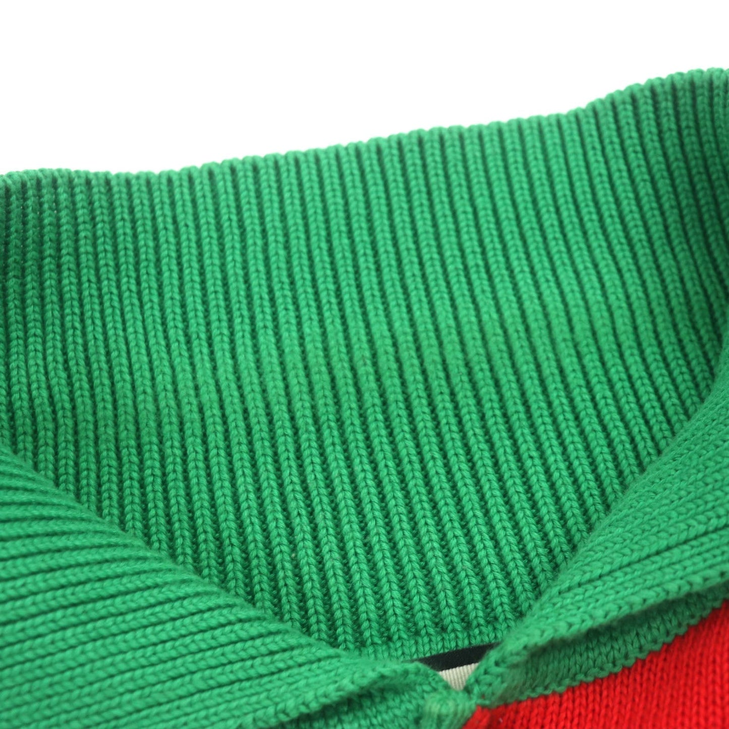 GUCCI Long sleeve polo shirt 571546 cotton Cream Red Green XL