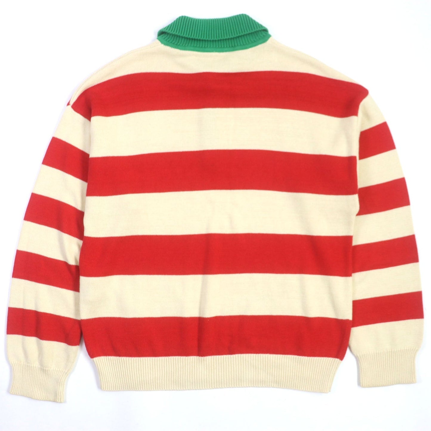 GUCCI Long sleeve polo shirt 571546 cotton Cream Red Green XL