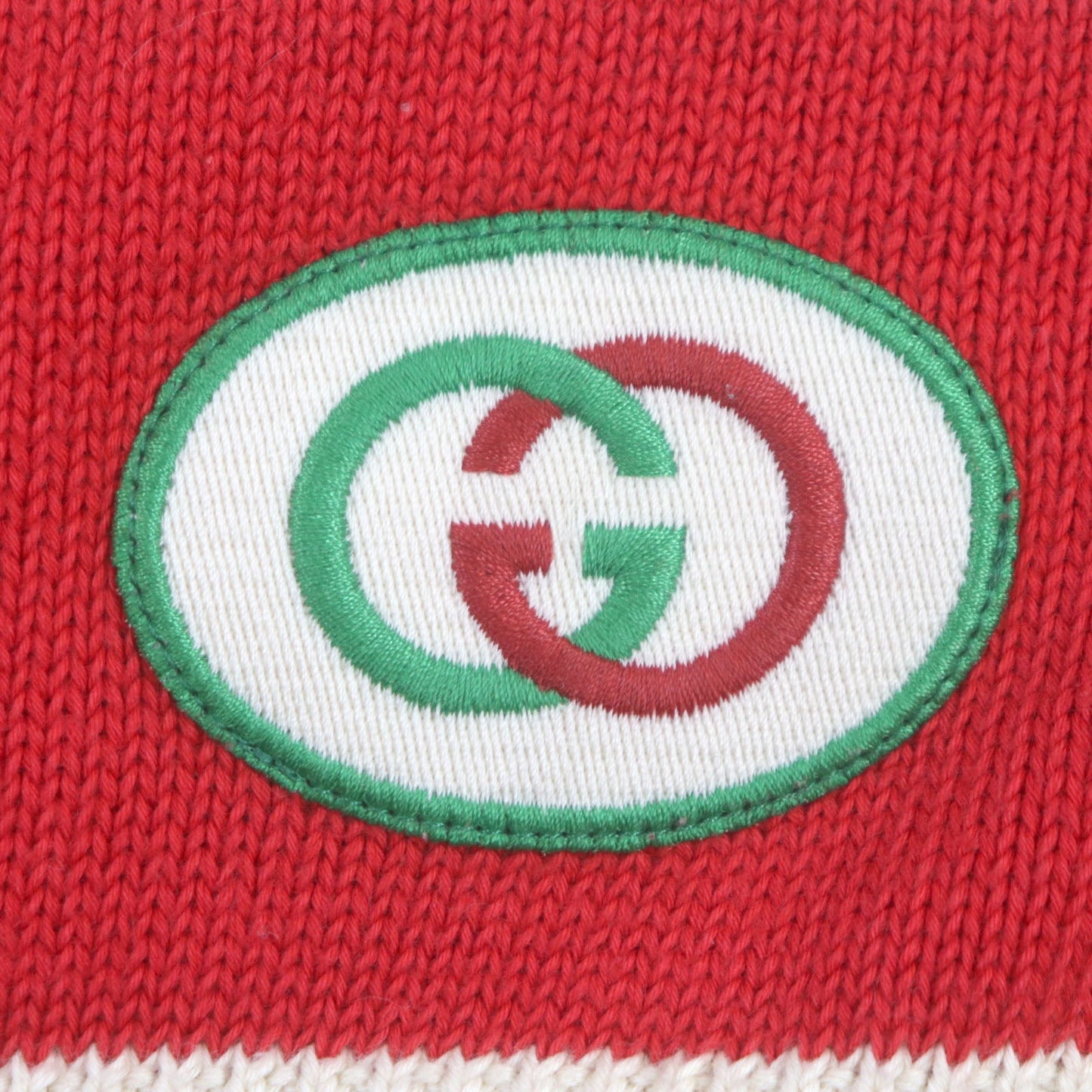 GUCCI Long sleeve polo shirt 571546 cotton Cream Red Green XL