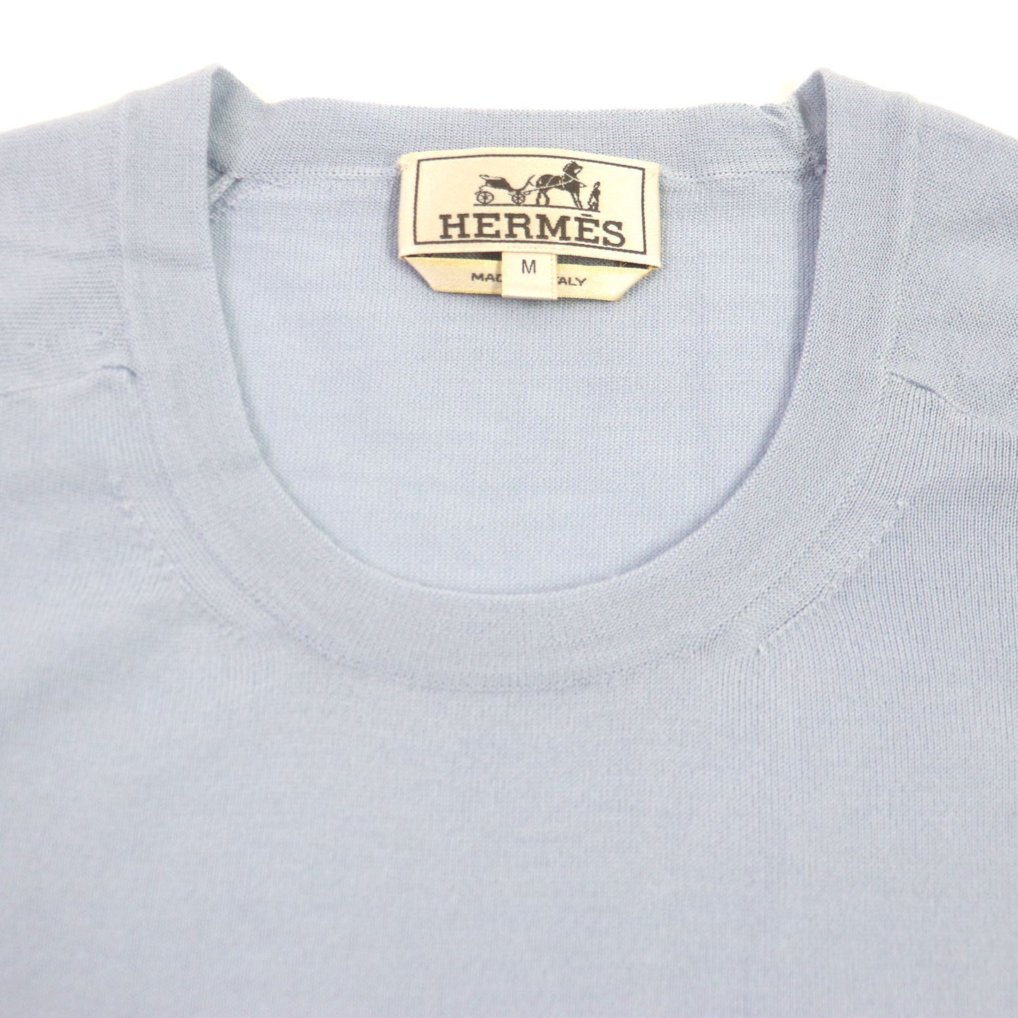 HERMES sweater cashmere Light blue M