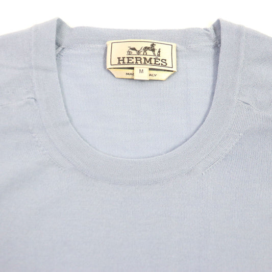 HERMES sweater cashmere Light blue M