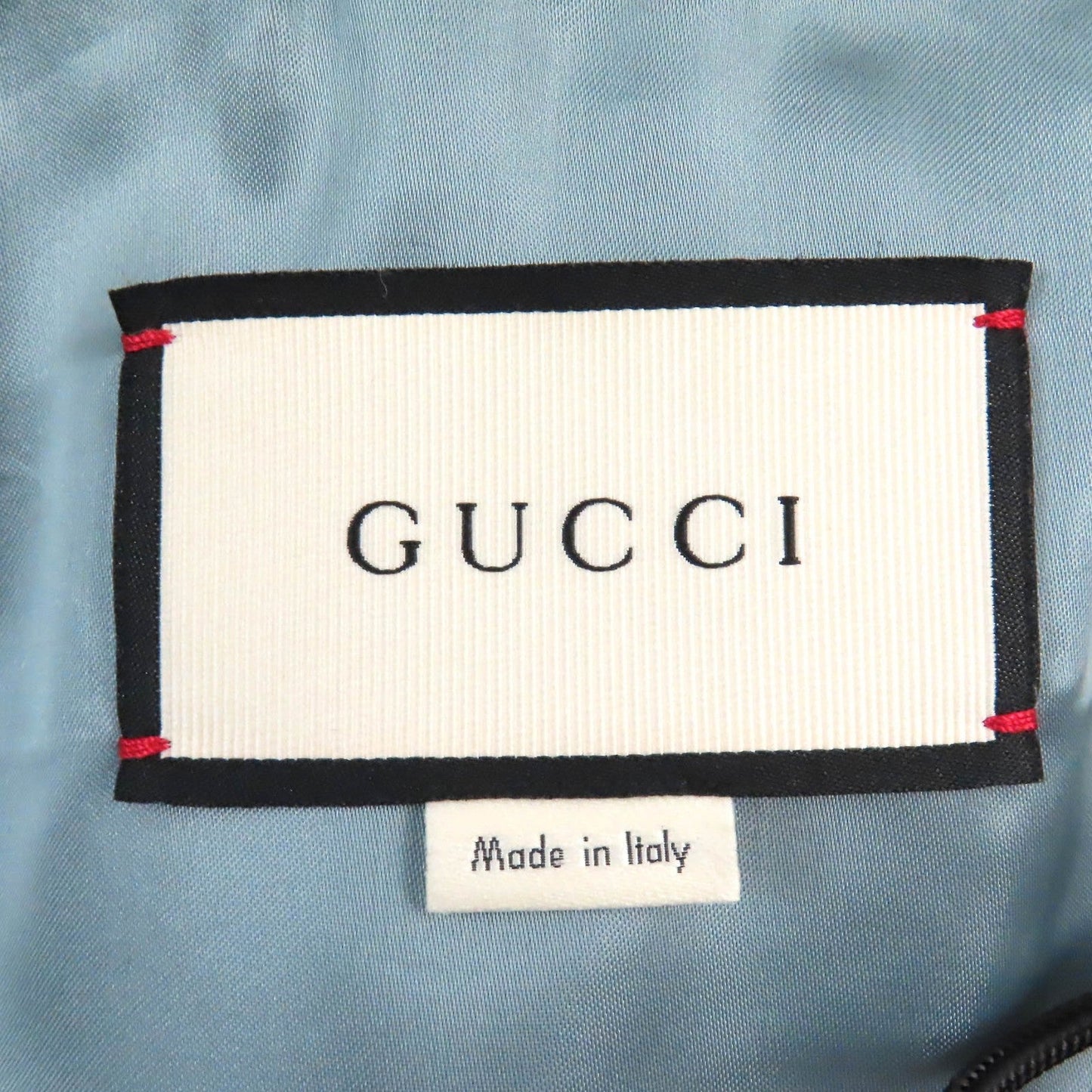 GUCCI Bomber jacket 454035 Cowhide Black red Panther 44