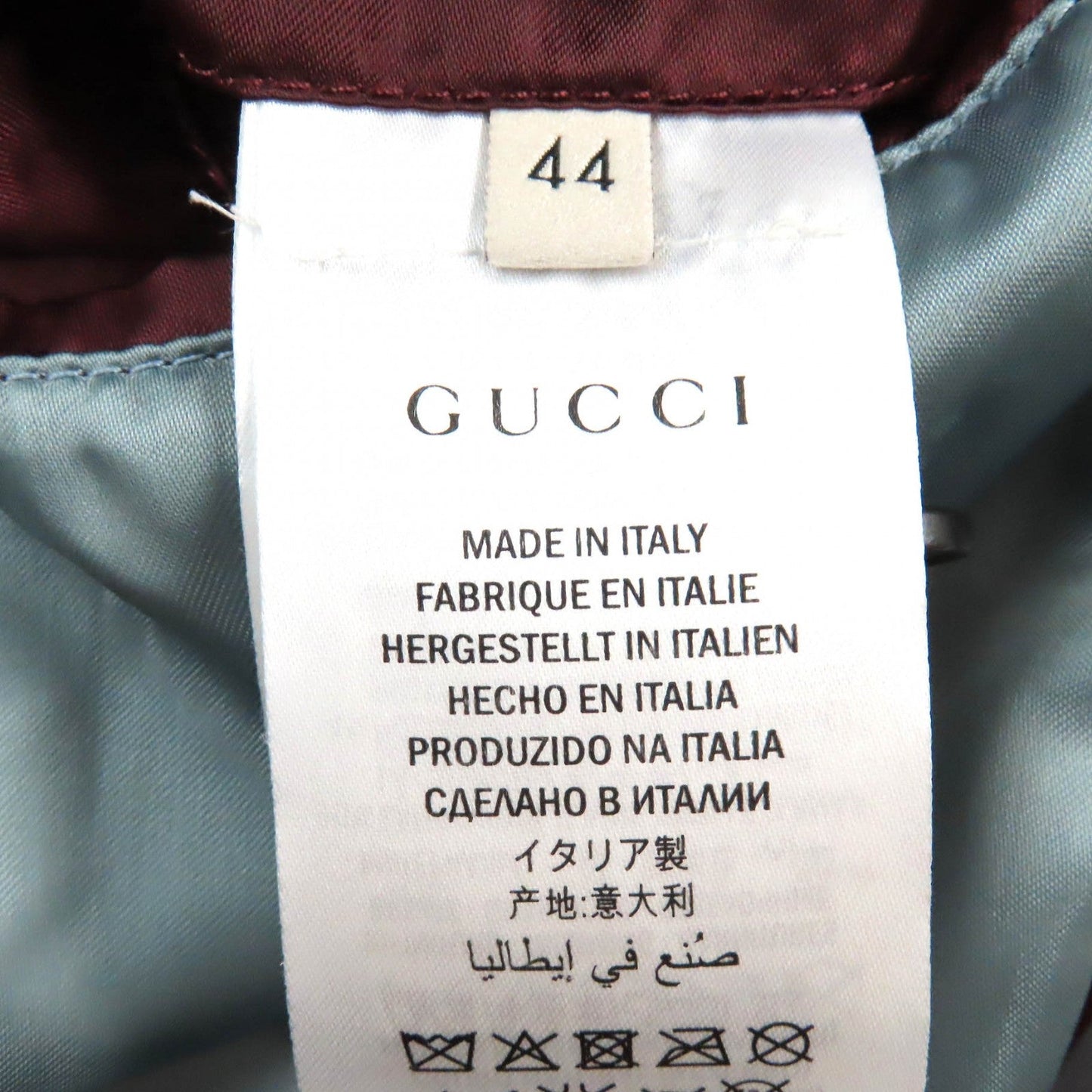 GUCCI Bomber jacket 454035 Cowhide Black red Panther 44
