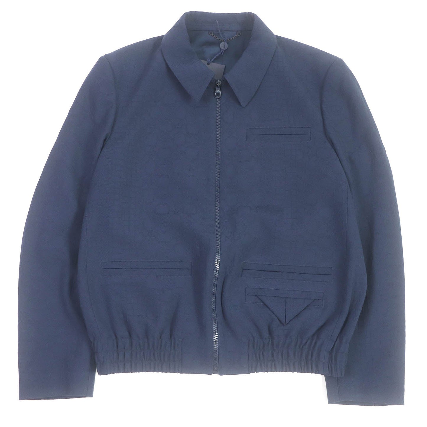 LOUIS VUITTON Blouson Outer: 100% wool, Lining: 35% acetate, Lining: 31% rayon, Lining: 24% cupra, Lining: 10% cotton Navy mens 50 Used
