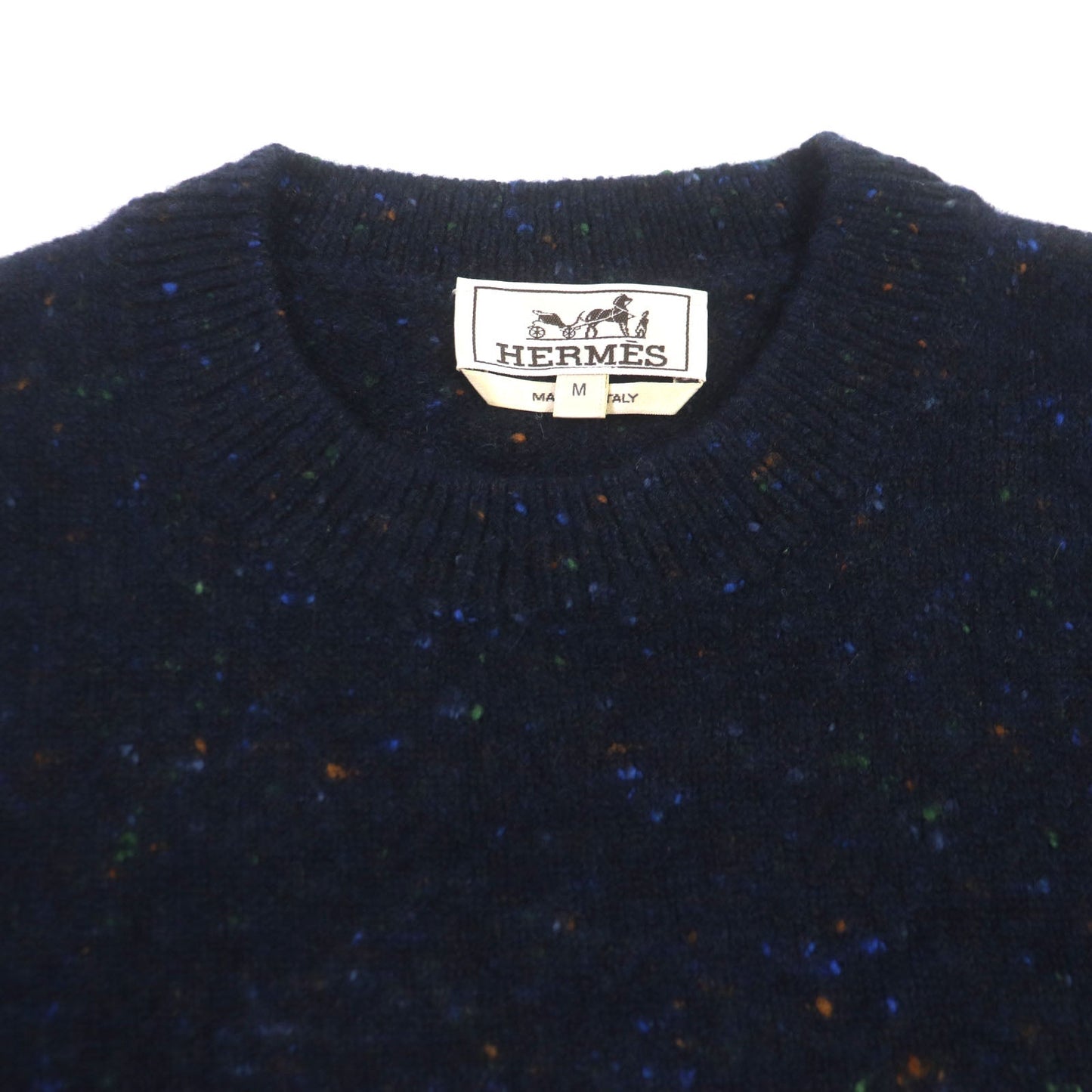 HERMES sweater wool Navy M