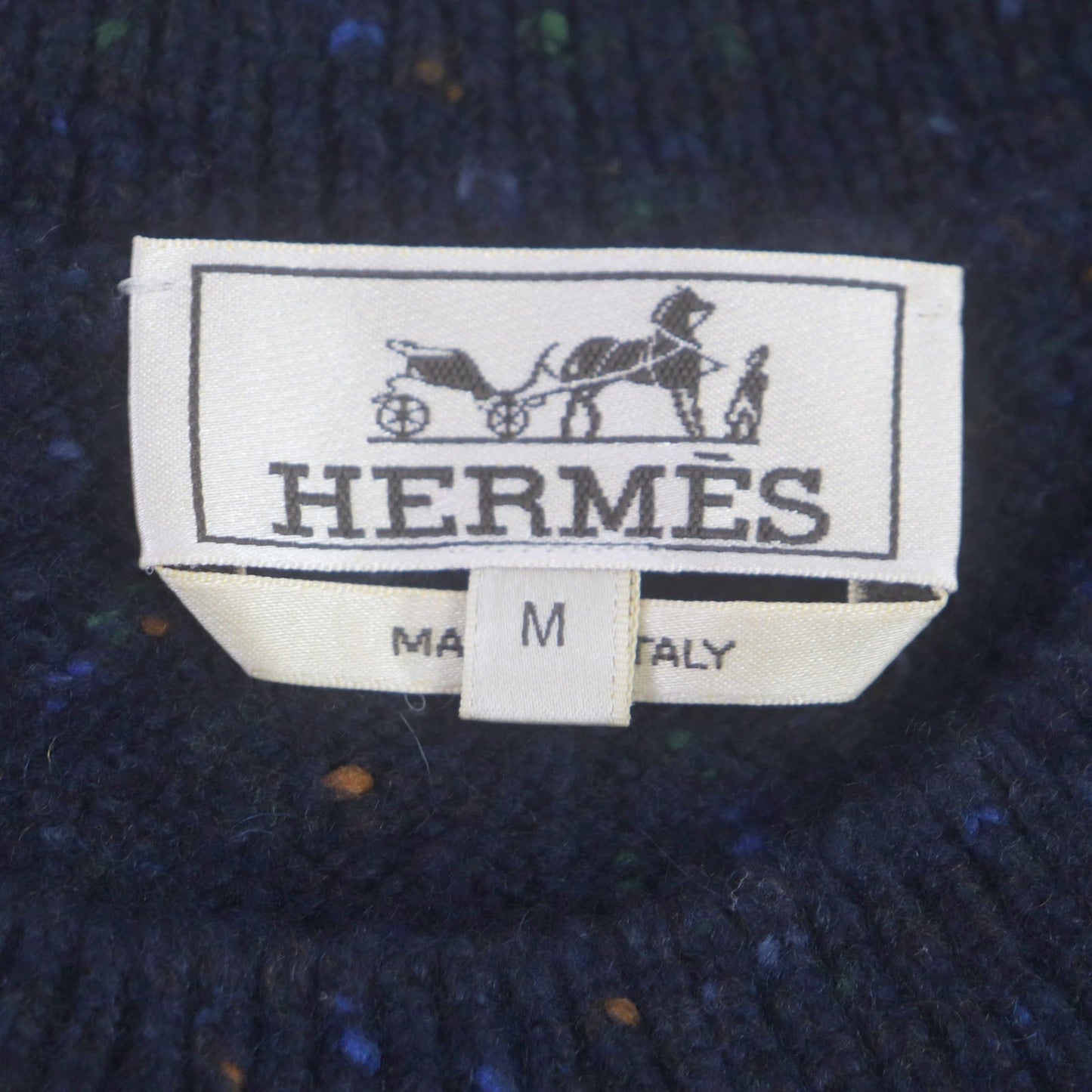 HERMES sweater wool Navy M