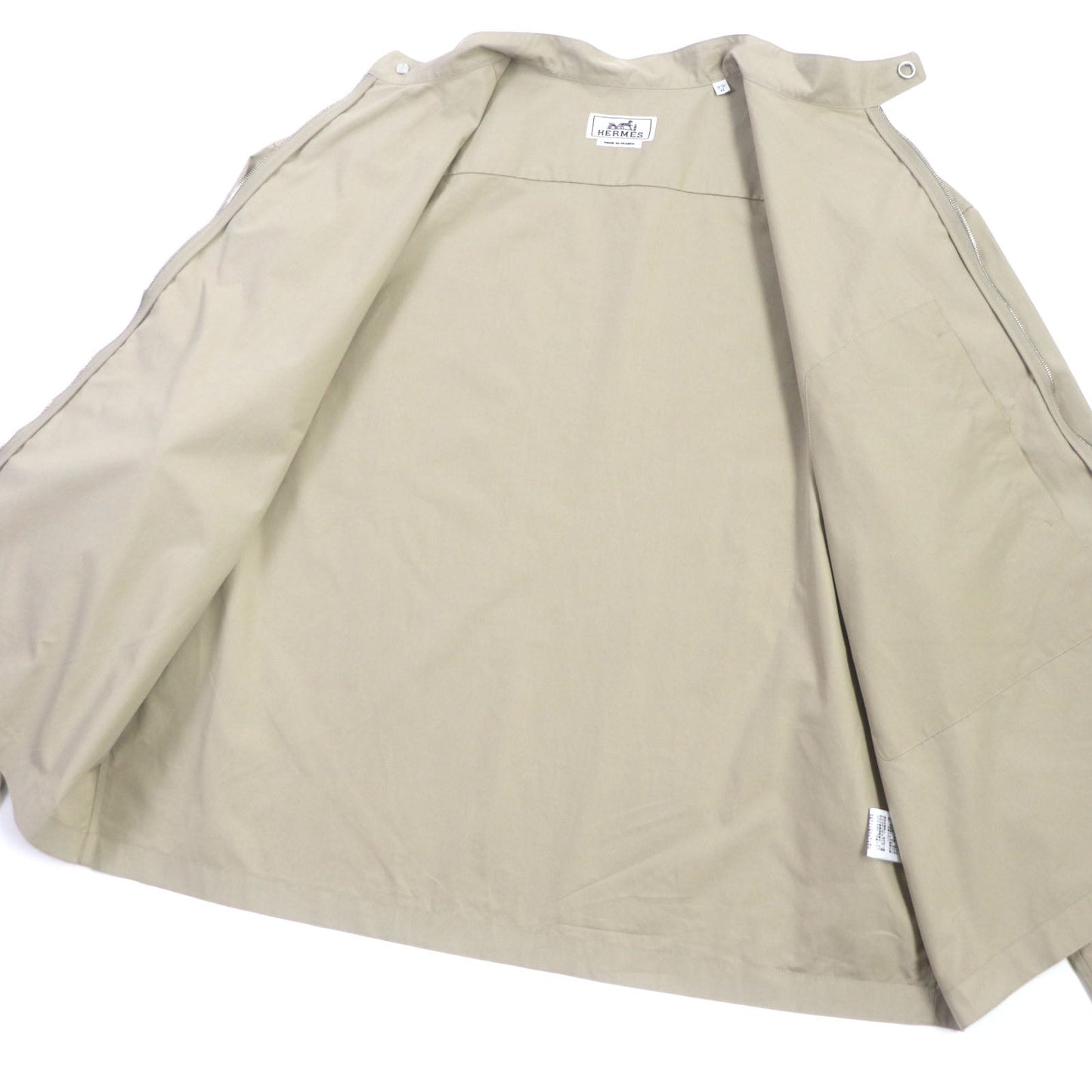 HERMES Blouson Main: 100% cotton beige mens 42 Used