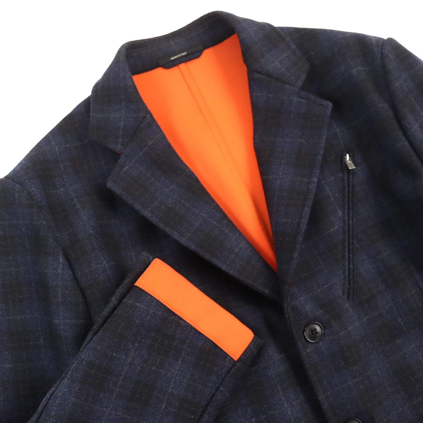 HERMES tailored jacket wool Navy 52
