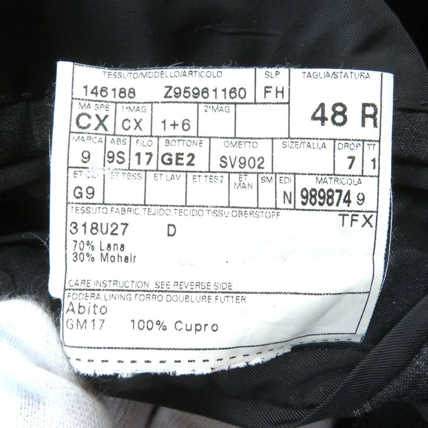 GUCCI suit wool Dark gray 48