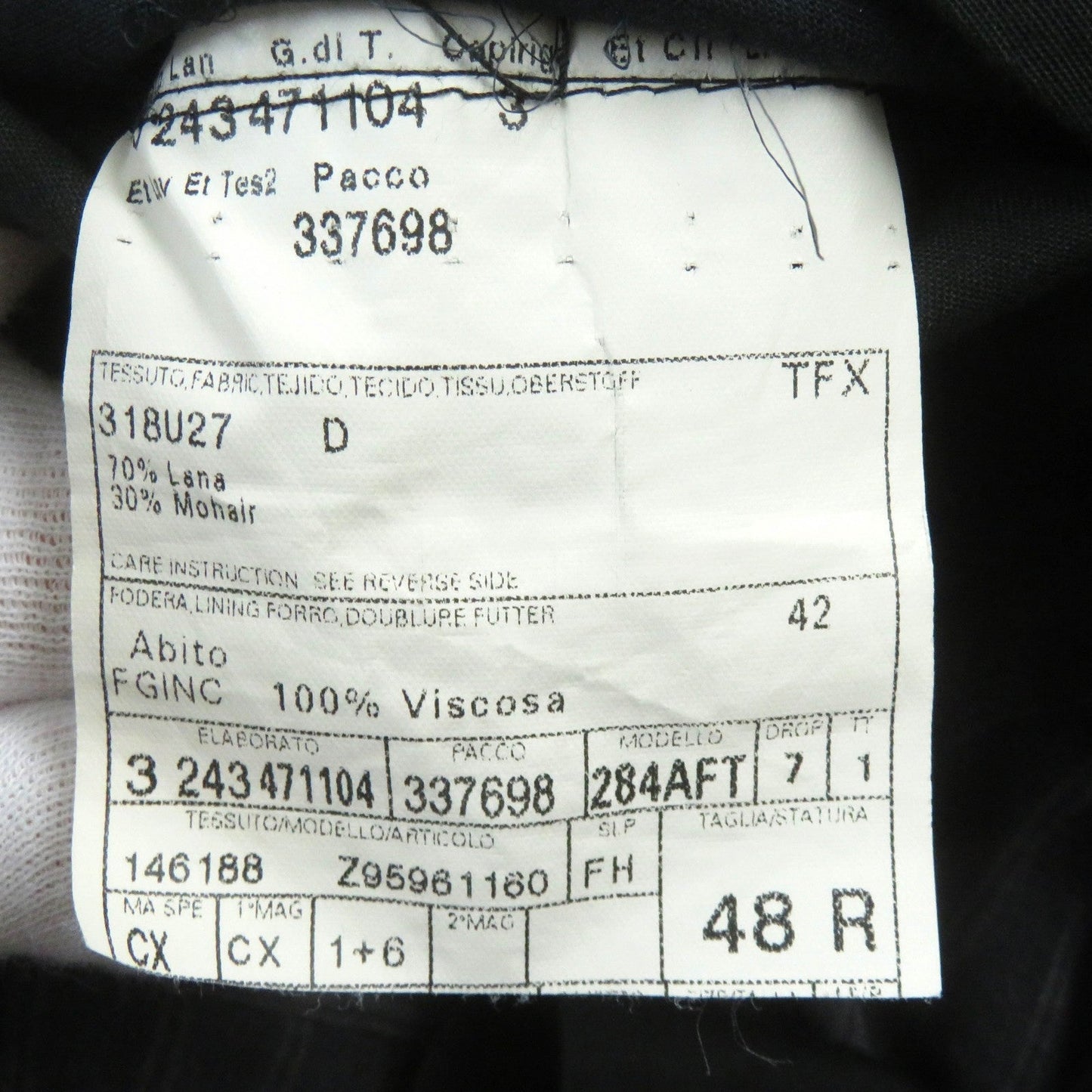 GUCCI suit wool Dark gray 48