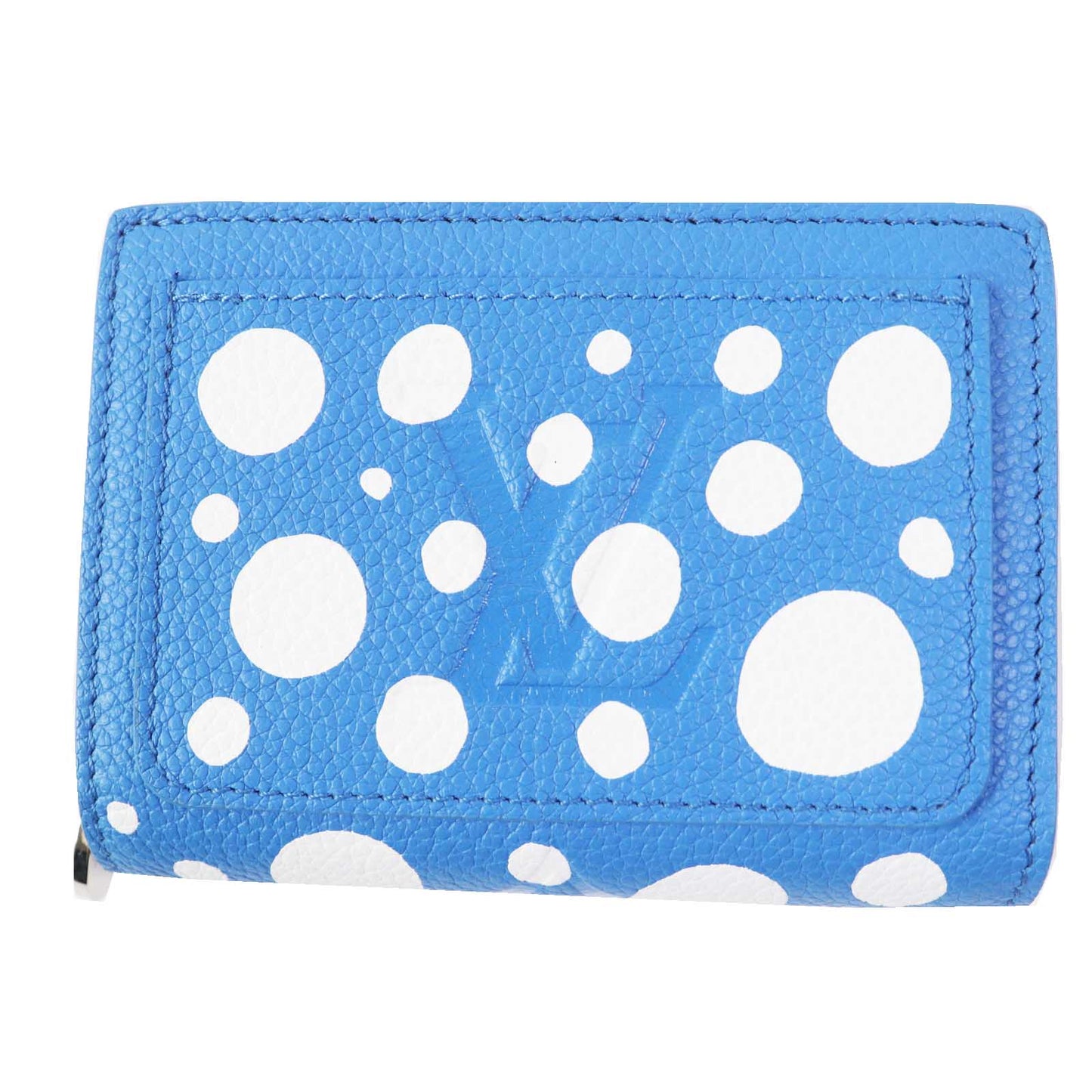LOUIS VUITTON Bifold Wallet M82104 leather blue blanc Portefeuille Clare