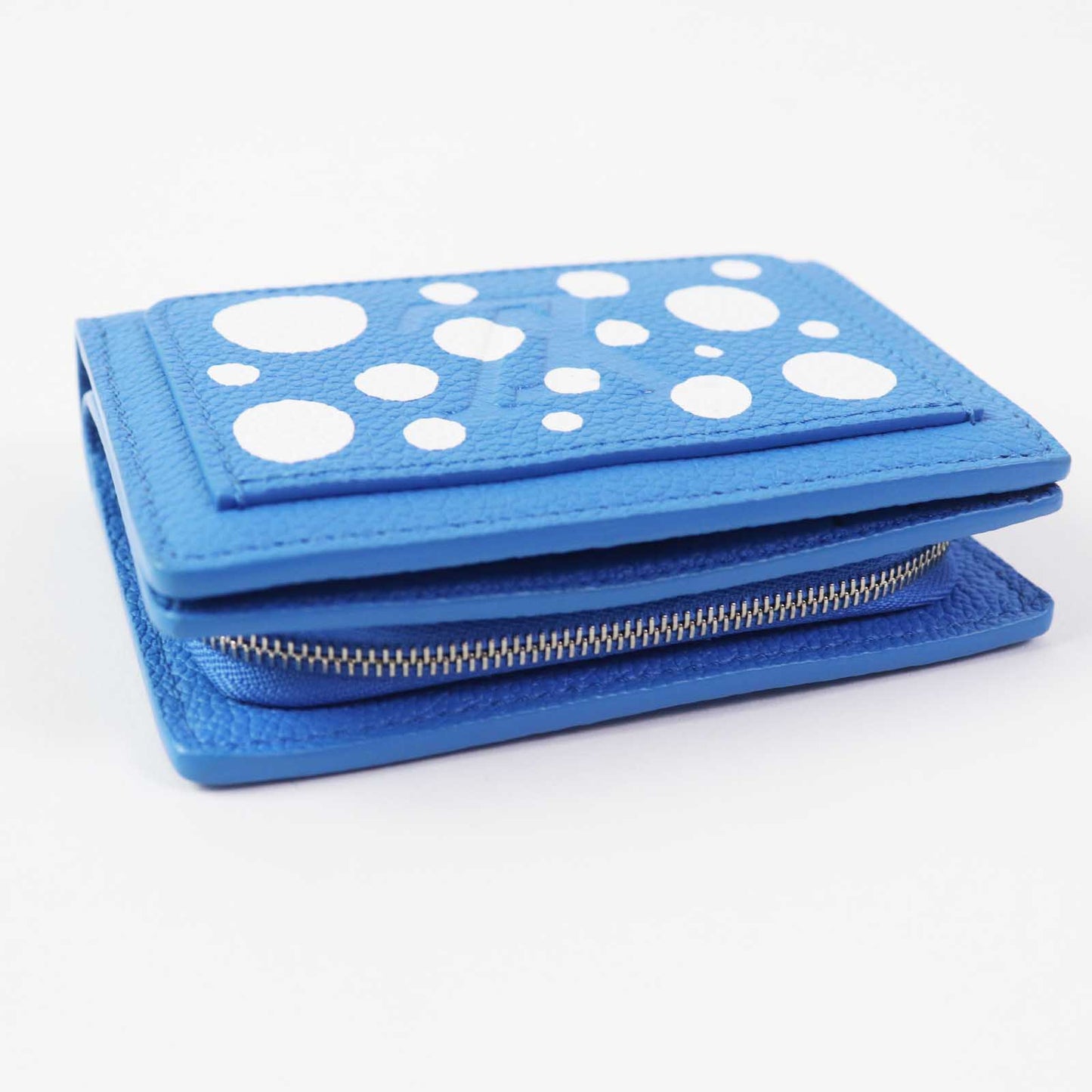 LOUIS VUITTON Bifold Wallet M82104 leather blue blanc Portefeuille Clare