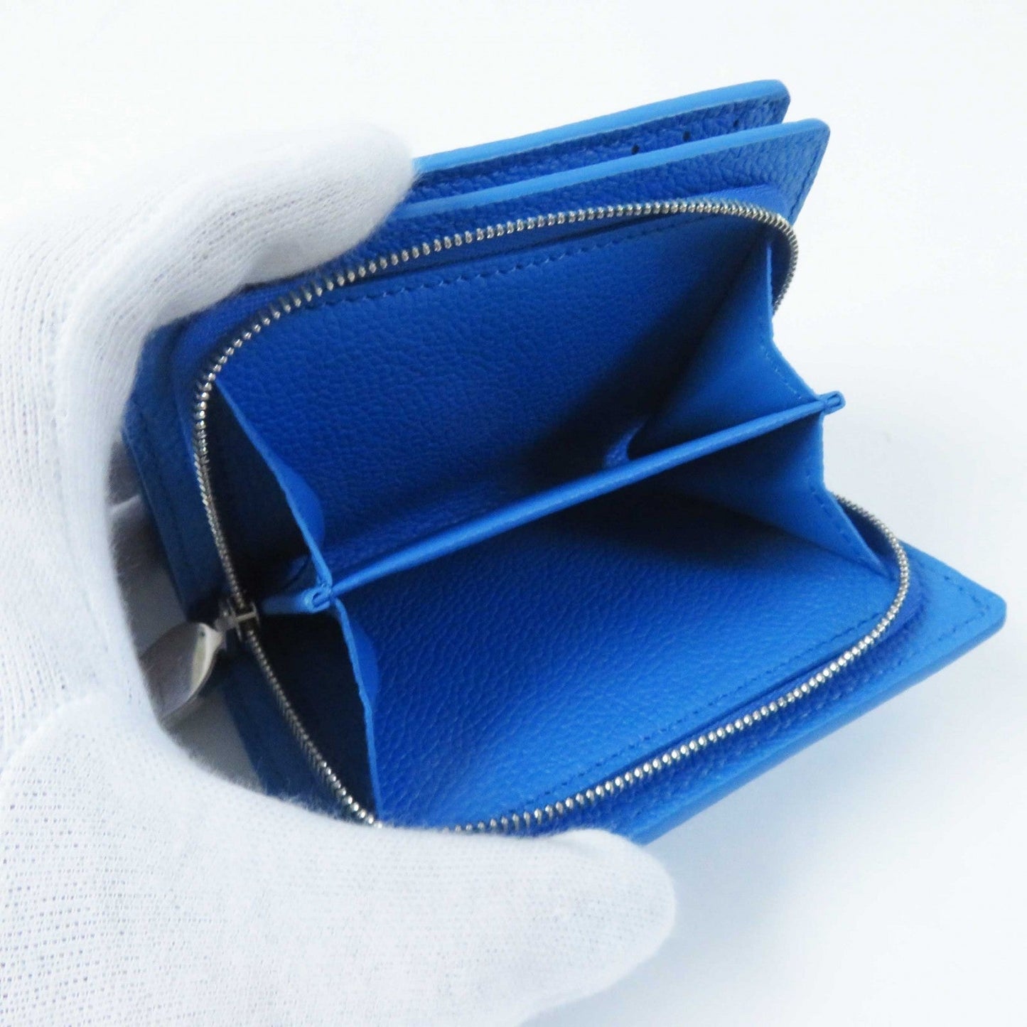 LOUIS VUITTON Bifold Wallet M82104 leather blue blanc Portefeuille Clare