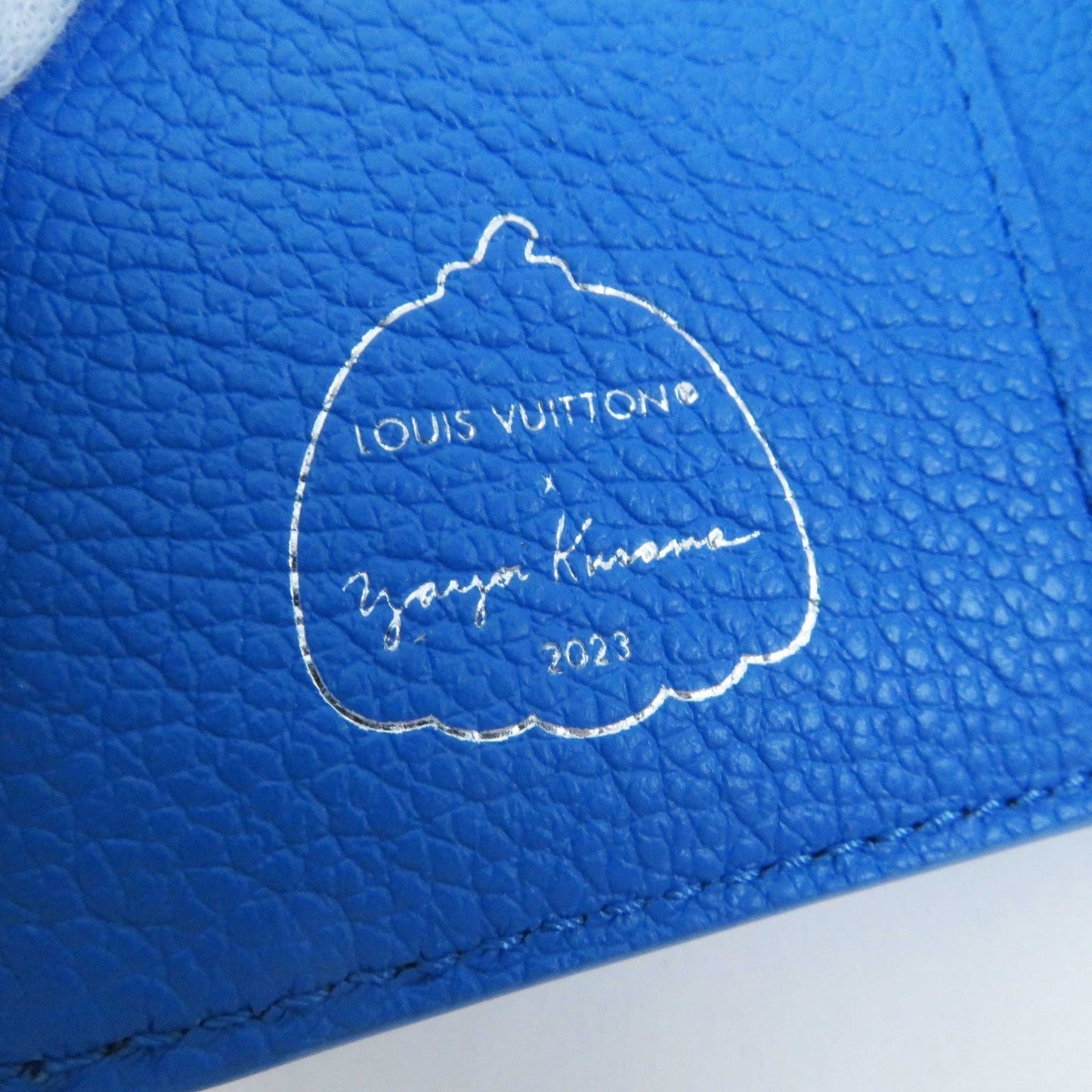 LOUIS VUITTON Bifold Wallet M82104 leather blue blanc Portefeuille Clare