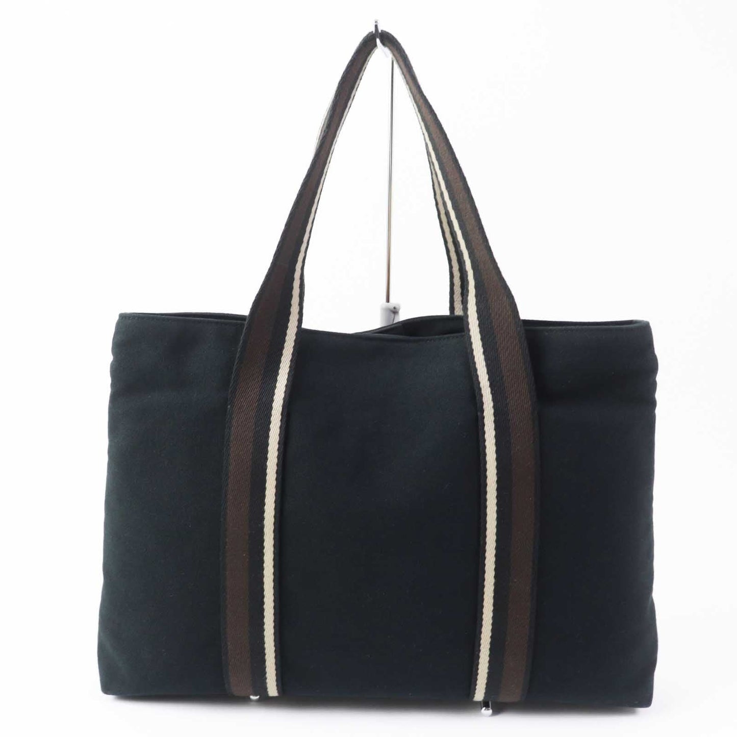 HERMES Tote Bag Canvas, Leather black Toroca Horizontal MM Women(Unisex) Used