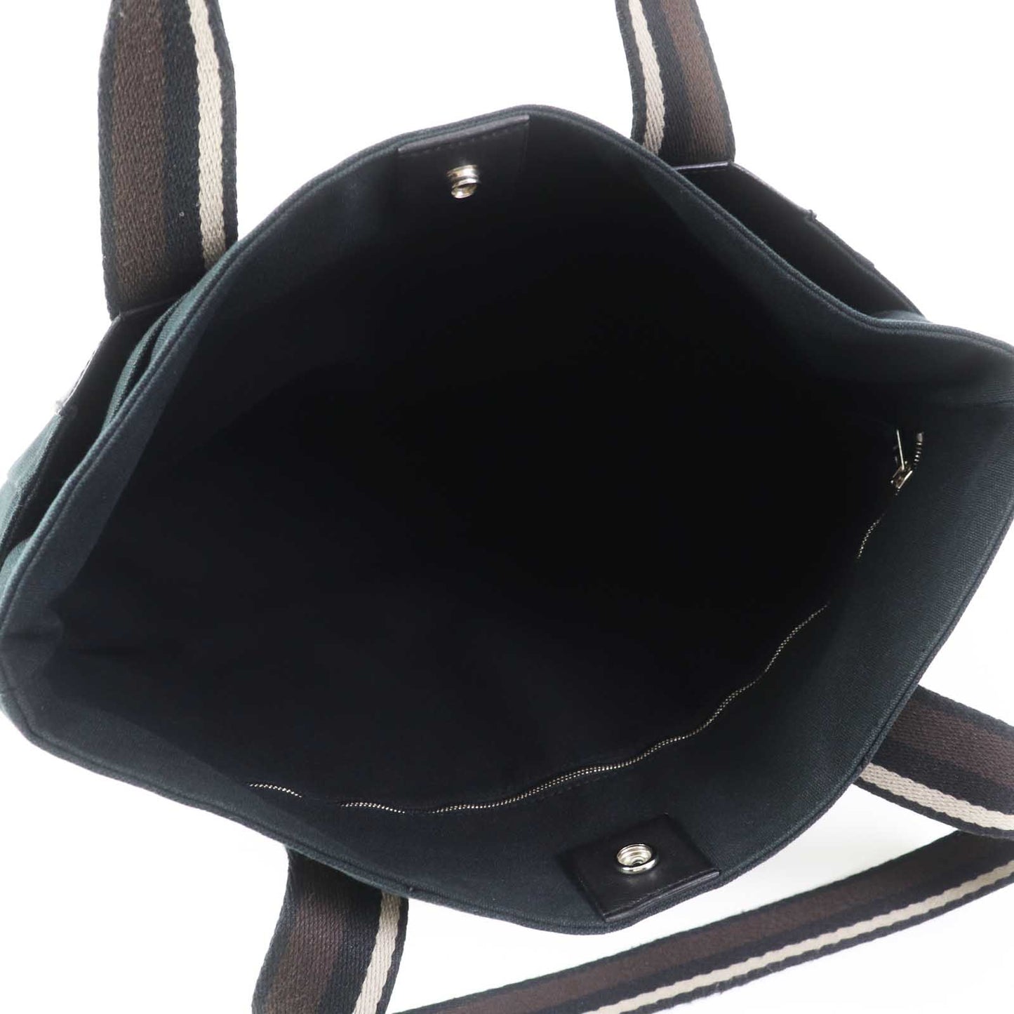 HERMES Tote Bag Canvas, Leather black Toroca Horizontal MM Women(Unisex) Used