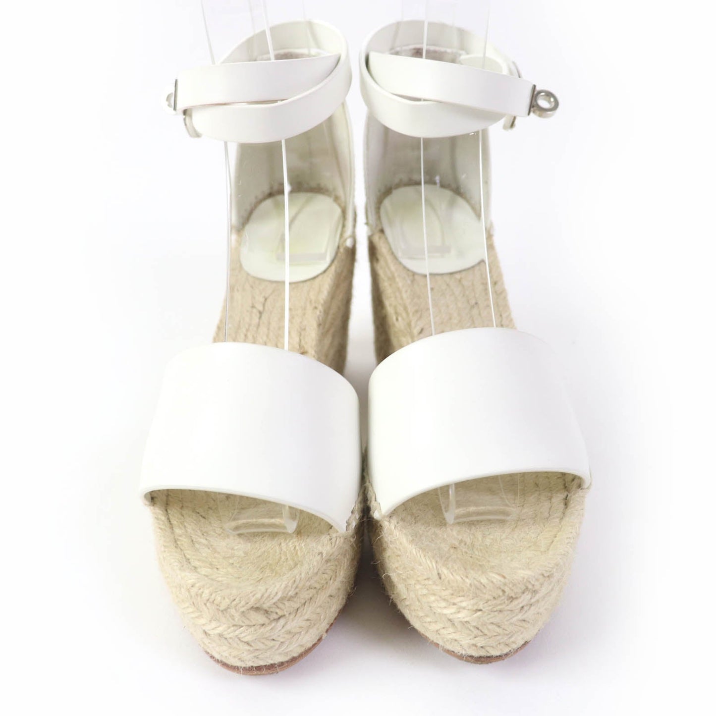 HERMES Sandals leather white Tivoli 37