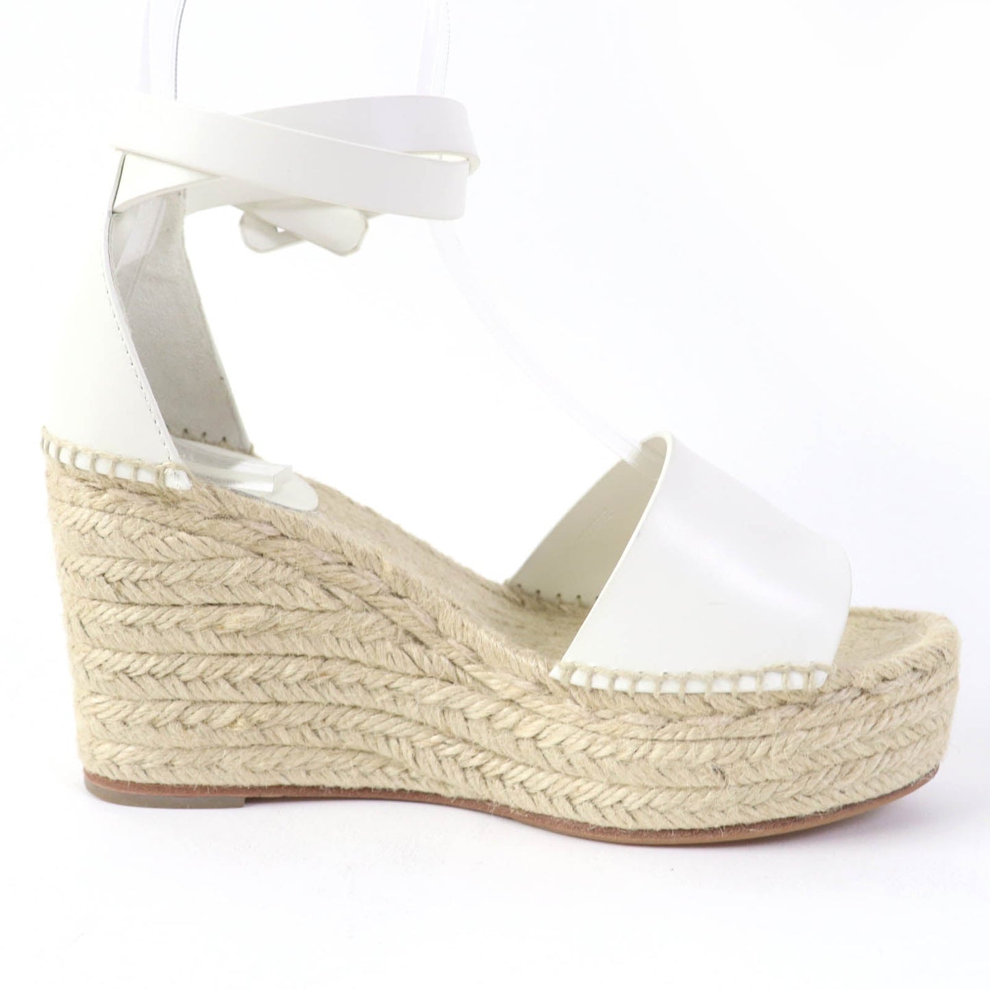 HERMES Sandals leather white Tivoli 37