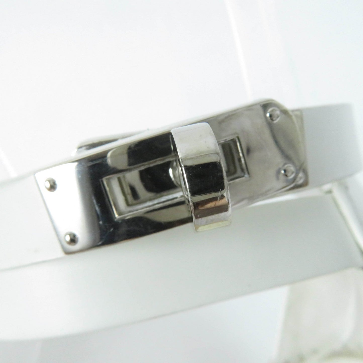 HERMES Sandals leather white Tivoli 37