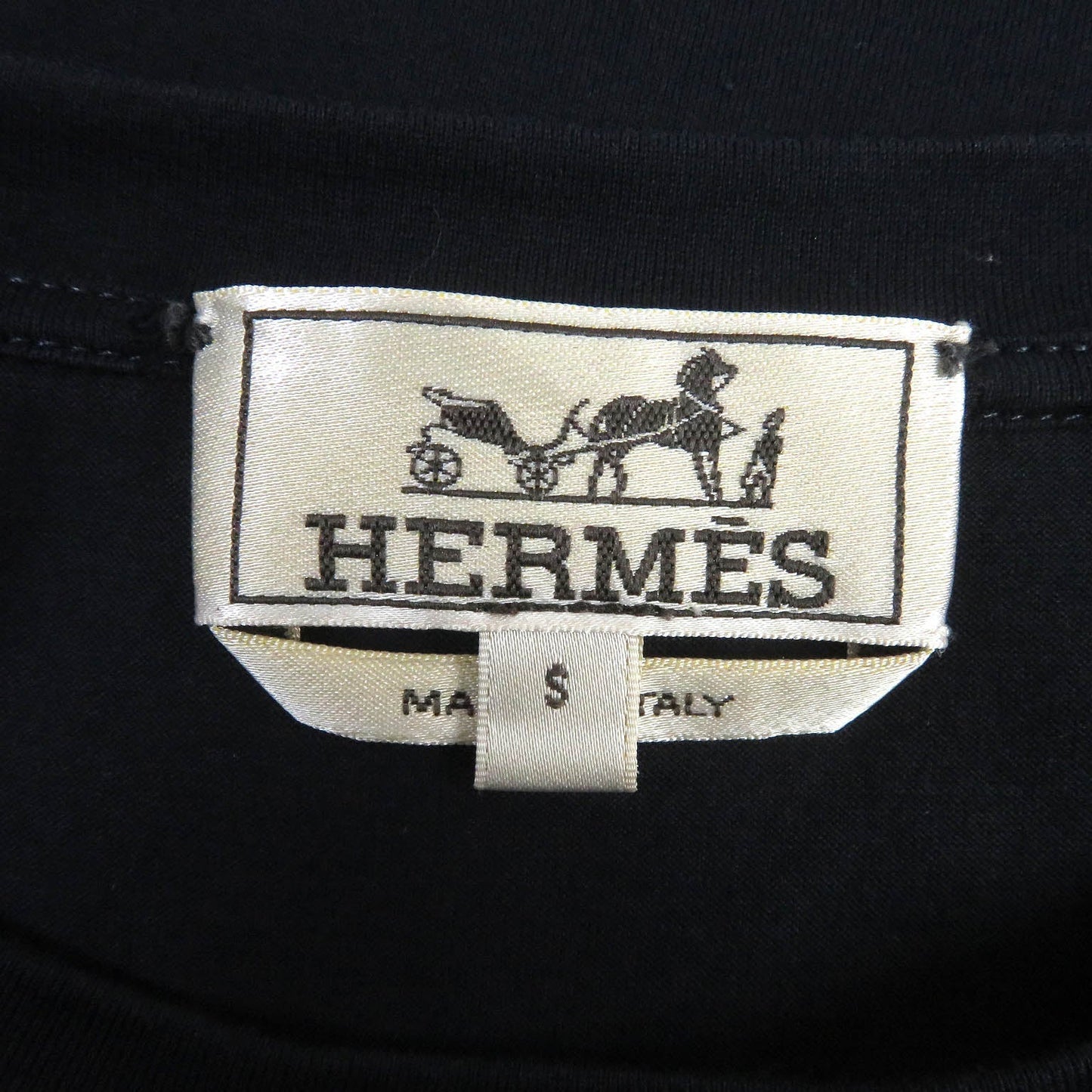 HERMES Short sleeve T-shirt cotton Dark navy S