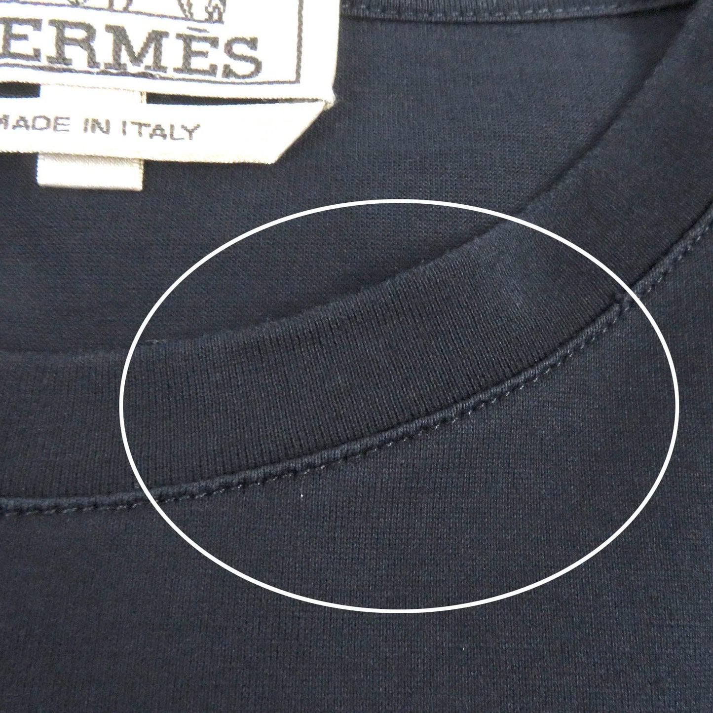 HERMES Short sleeve T-shirt cotton Dark navy S