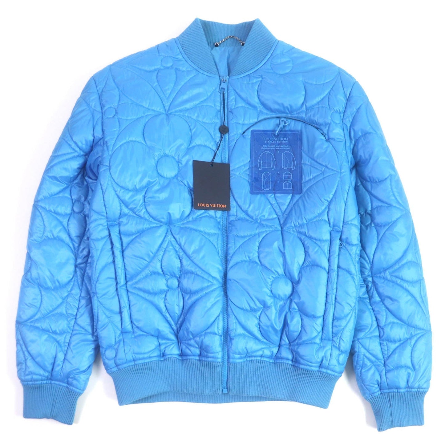 LOUIS VUITTON Blouson 1A9FOC Outer: 100% polyester, Lining: 100% cotton, Filling: 100% polyester Light blue mens 46 Used
