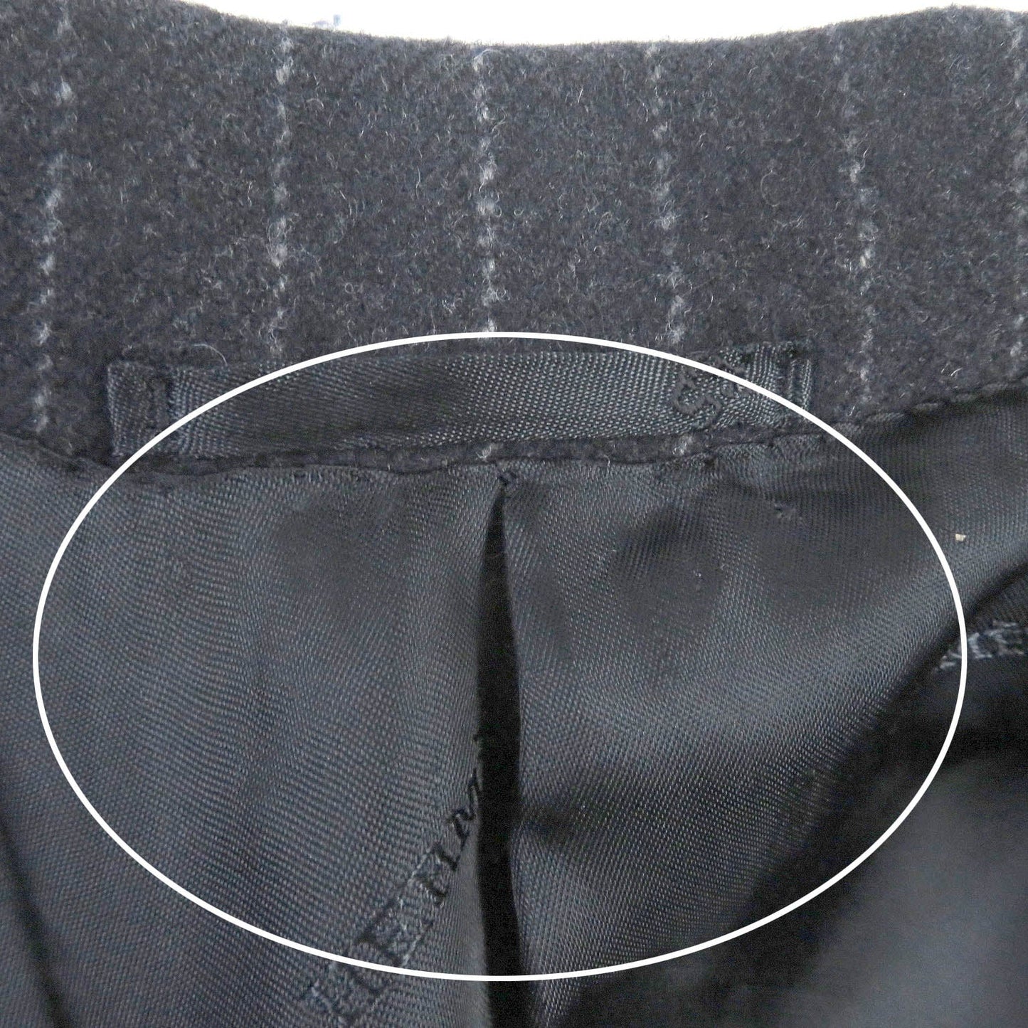 HERMES Chester coat wool Navy 44