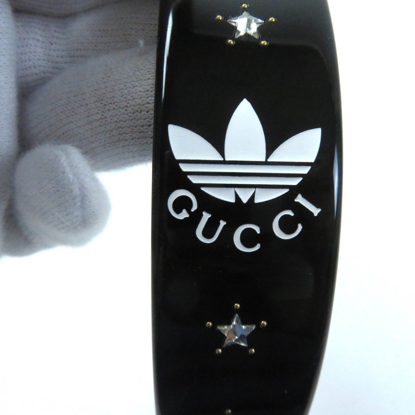 GUCCI hair accessory 702950 Resin black adidas collaboration Katyusha