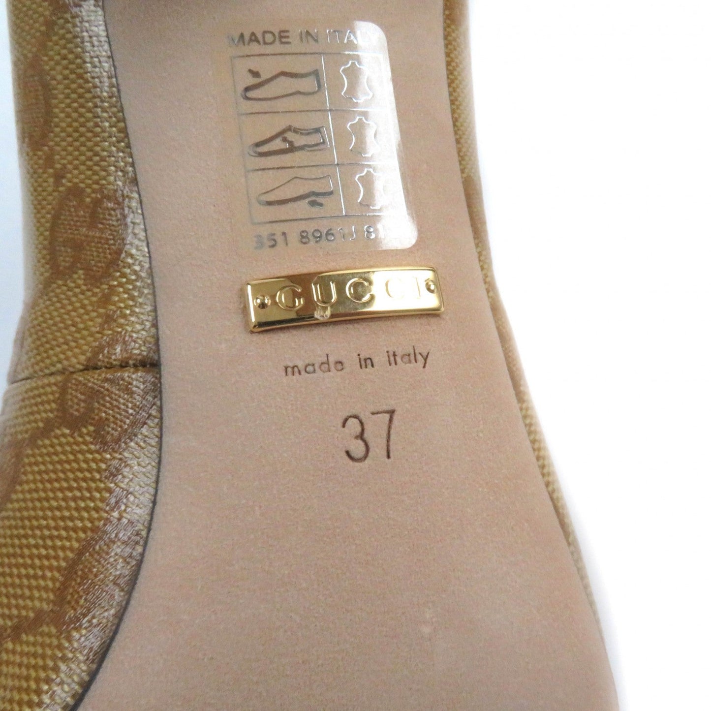 GUCCI pumps 702221 leather Brown 37
