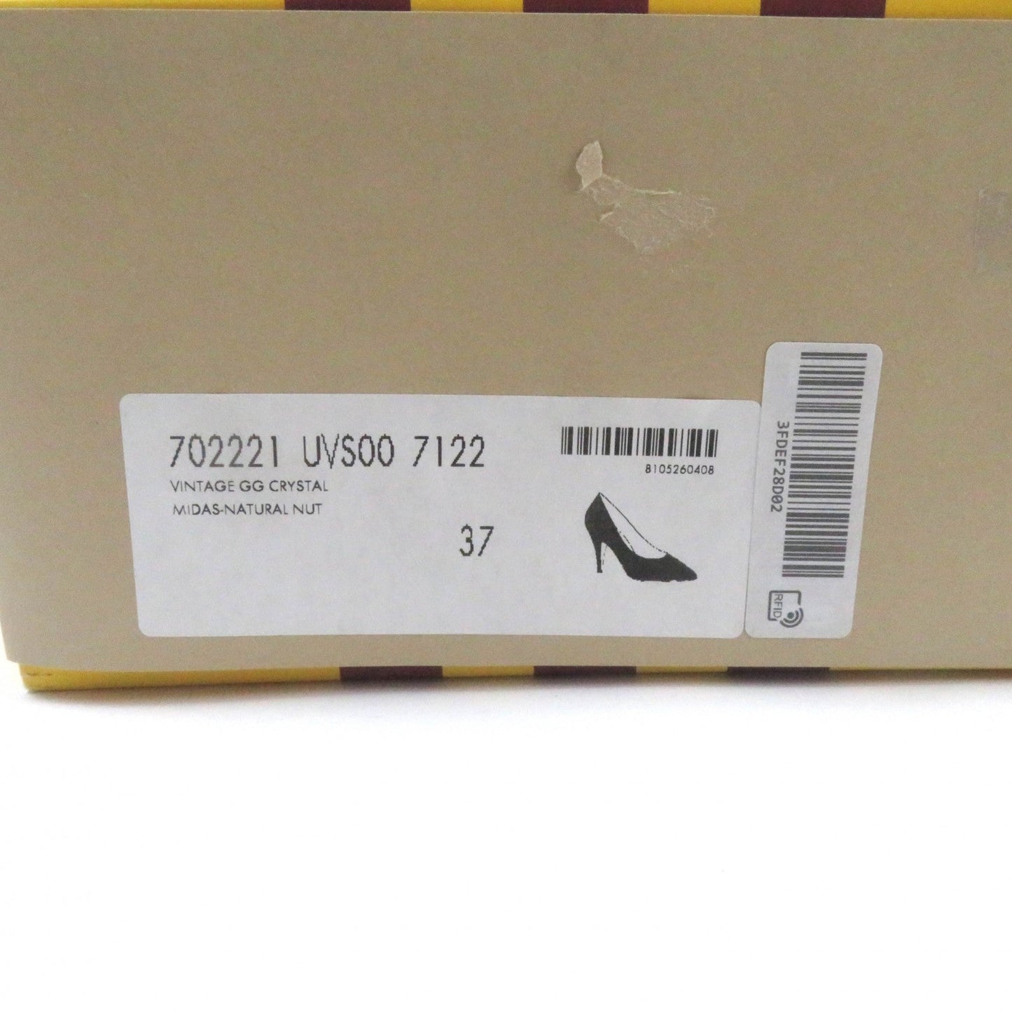 GUCCI pumps 702221 leather Brown 37