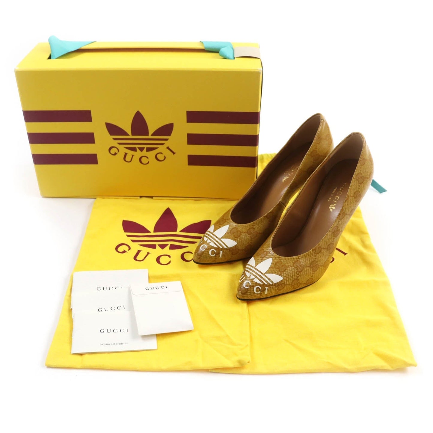 GUCCI pumps 702221 leather Brown 37