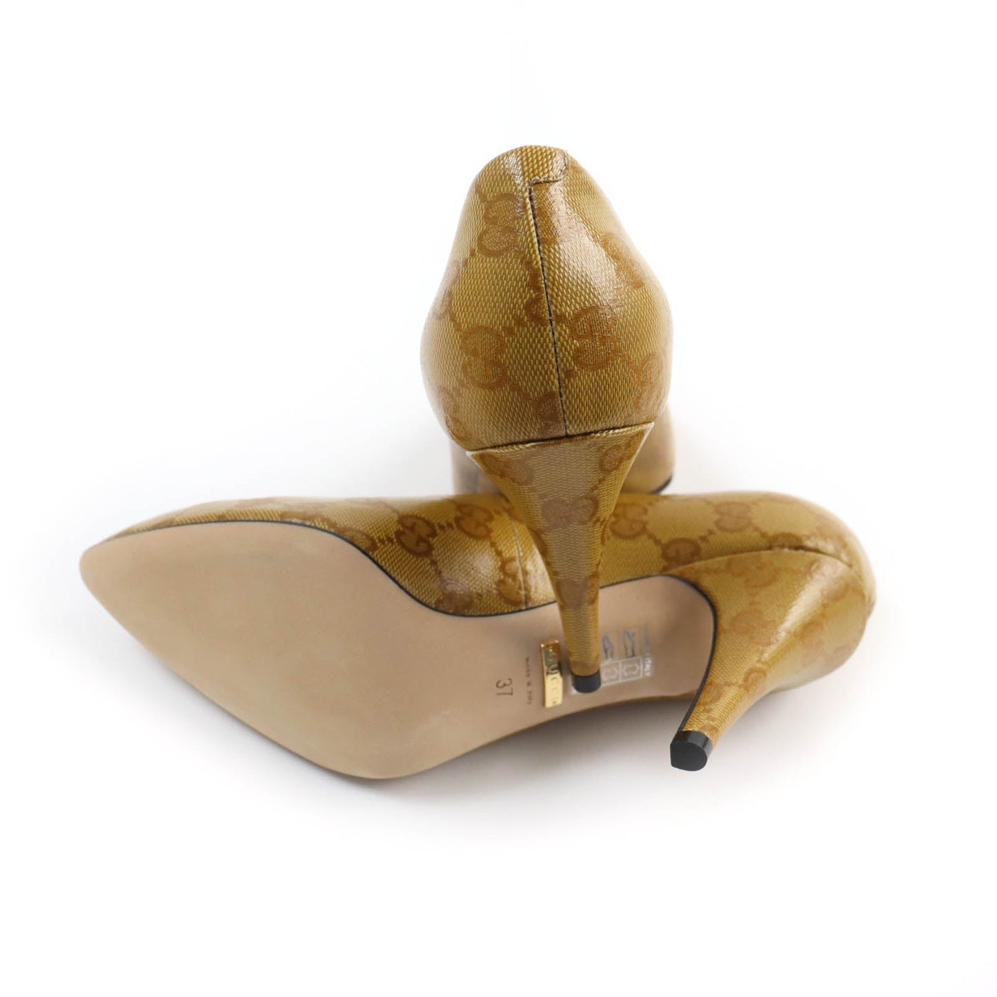 GUCCI pumps 702221 leather Brown 37