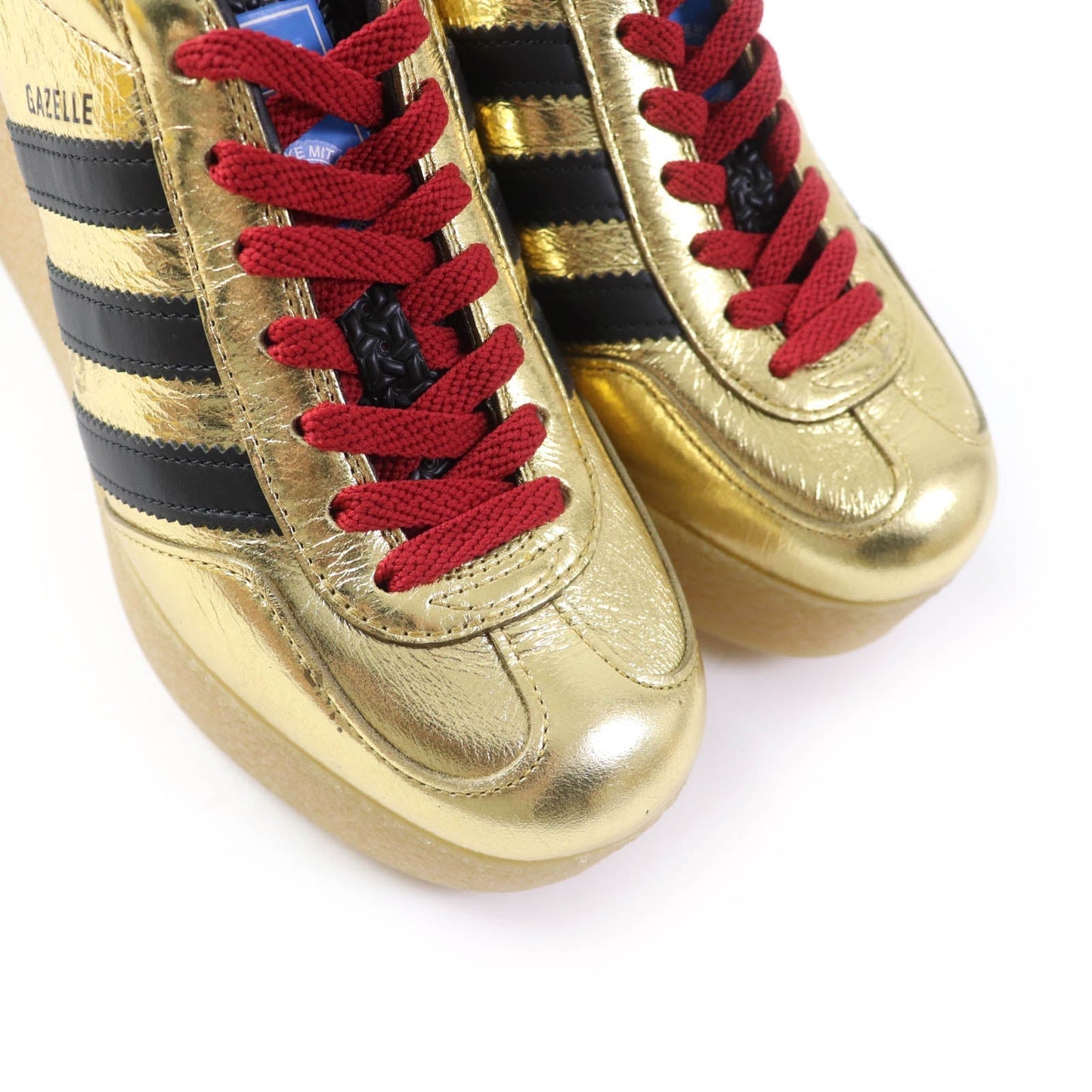 GUCCI sneakers 725628 Patent leather gold Adidas collaboration Gazelle 36