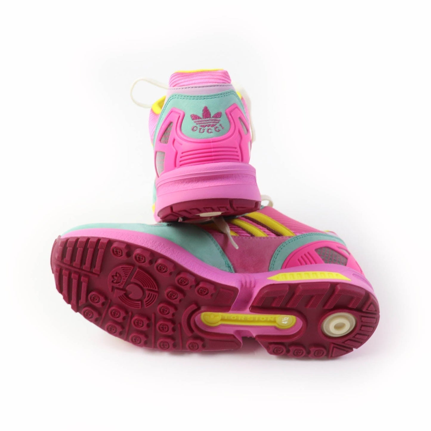 GUCCI sneakers 722212 Suede, Mesh multicolor Adidas collaboration TORSION ZX 8000 Women 23 Secondhand