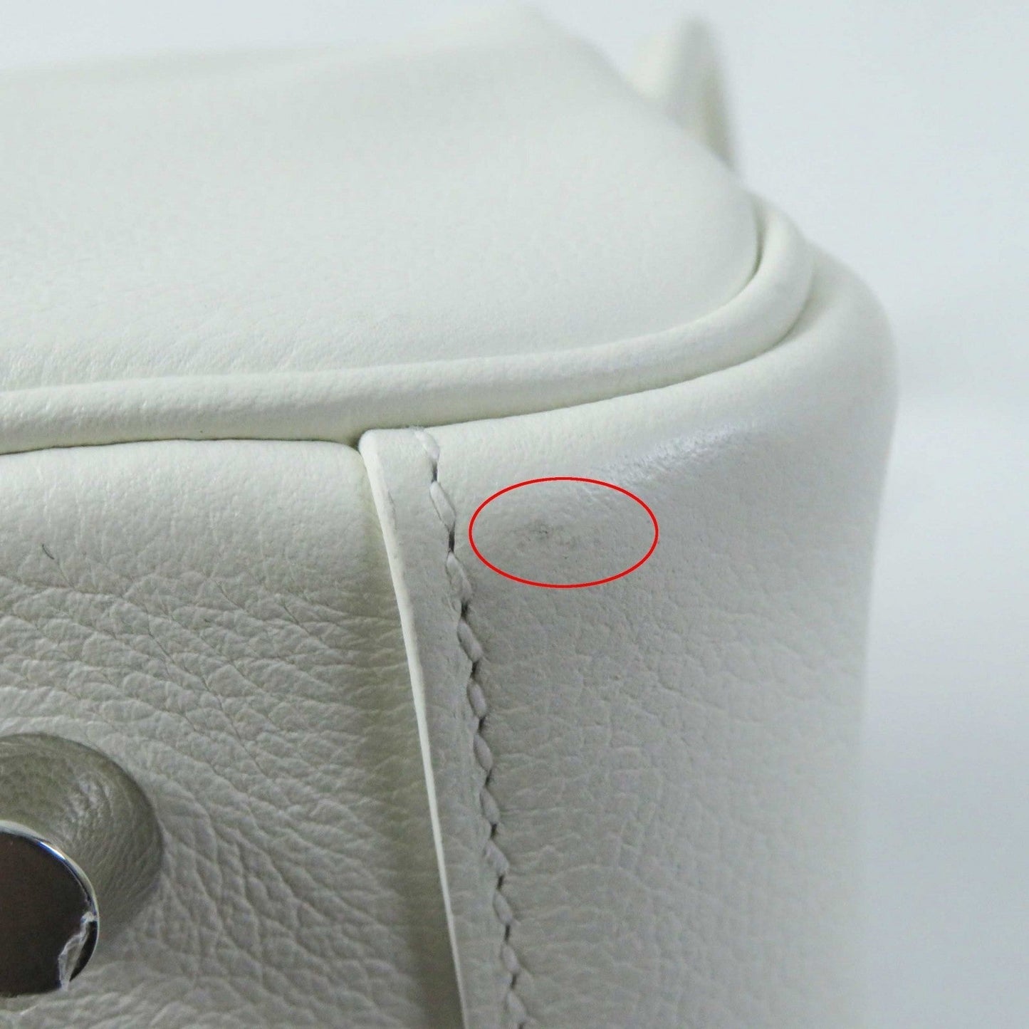 HERMES Shoulder Bag Evercolor white Lindy 26