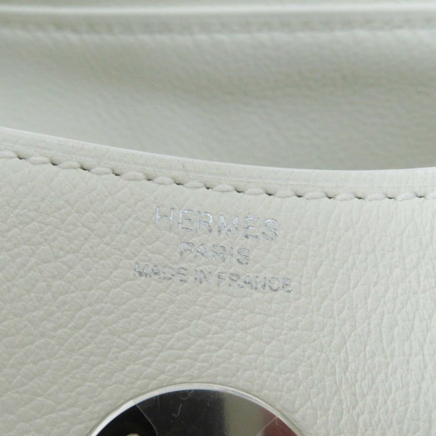 HERMES Shoulder Bag Evercolor white Lindy 26