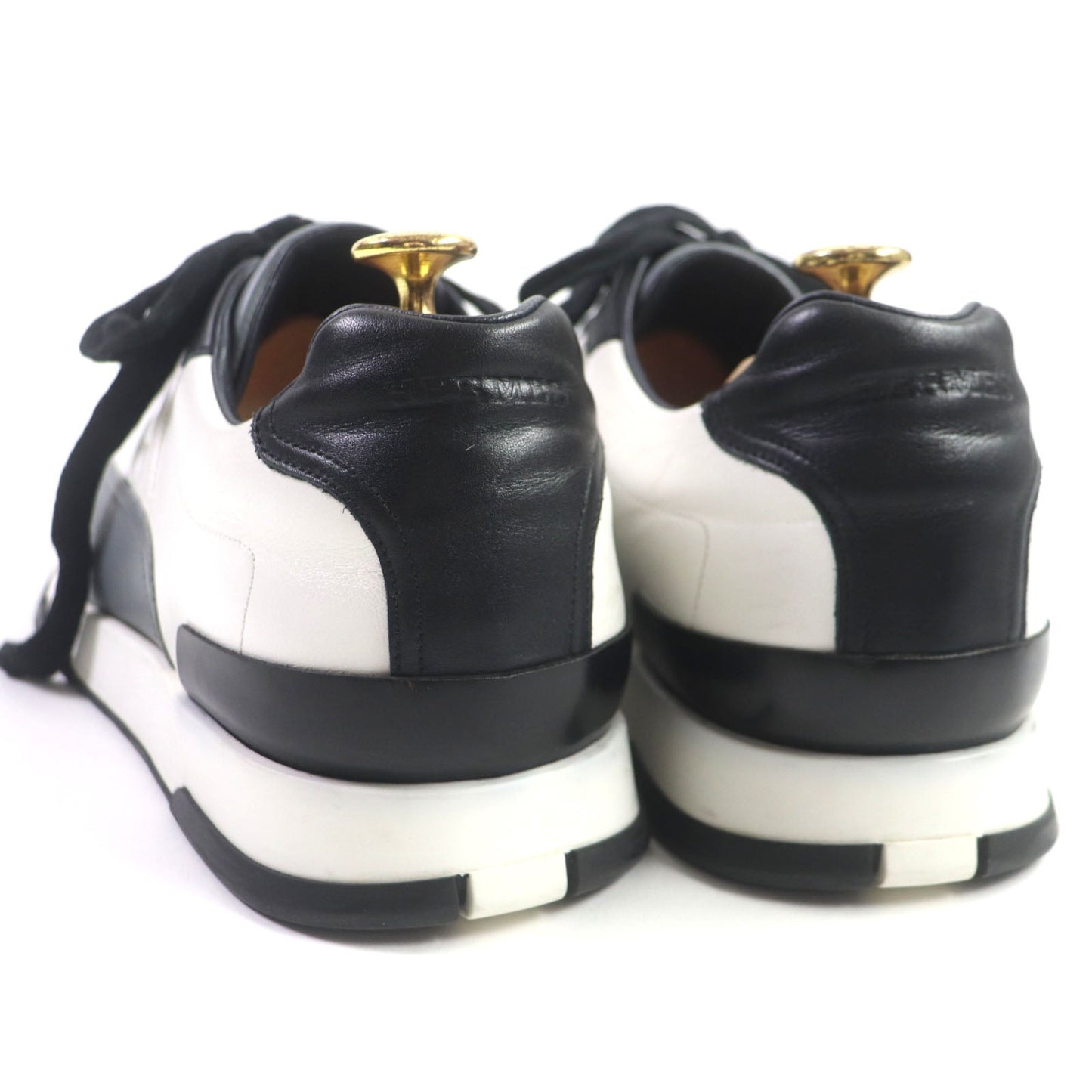 HERMES Low cut sneakers Main: Leather White black gray mens 40 Used