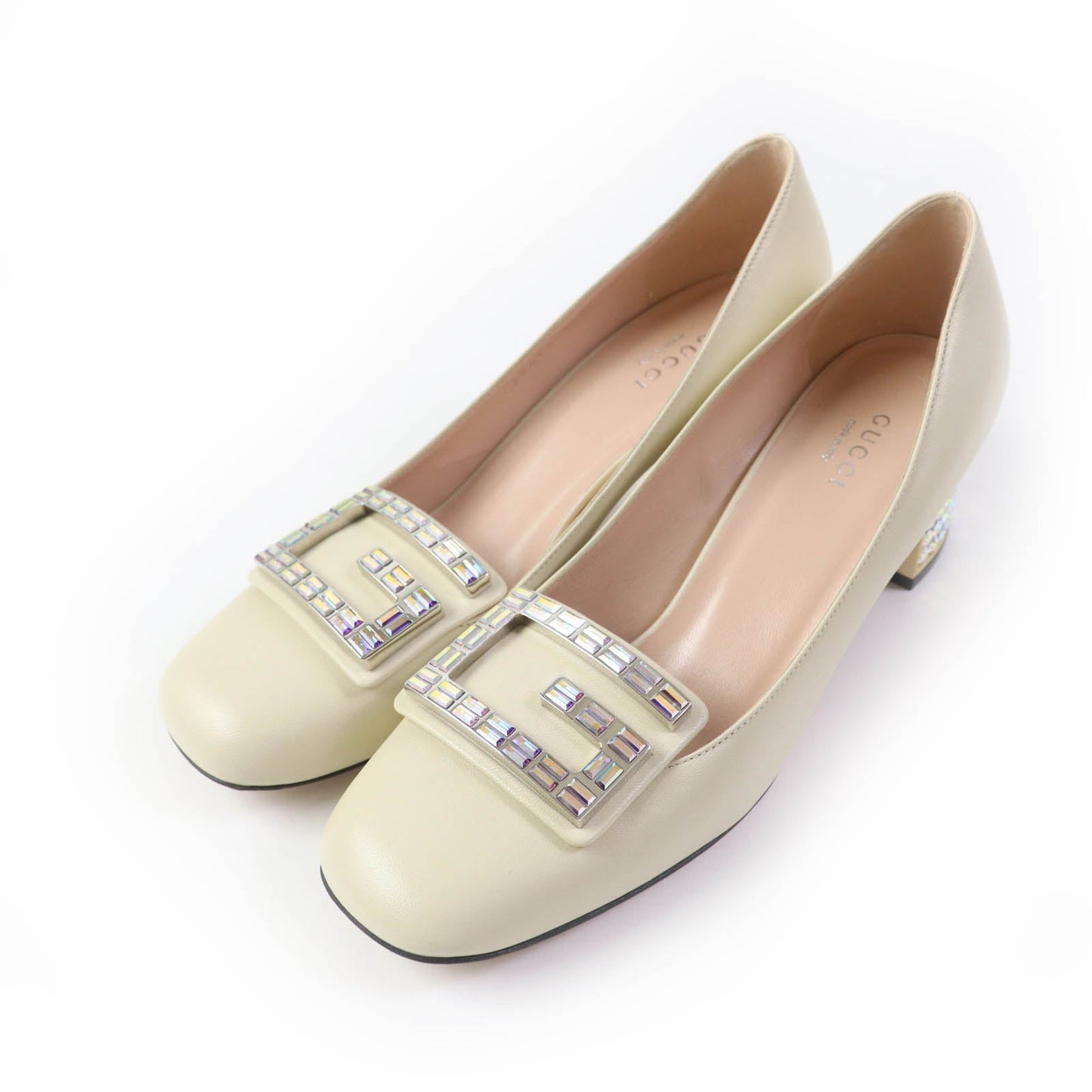 GUCCI pumps 522697 leather Ivory 37.5