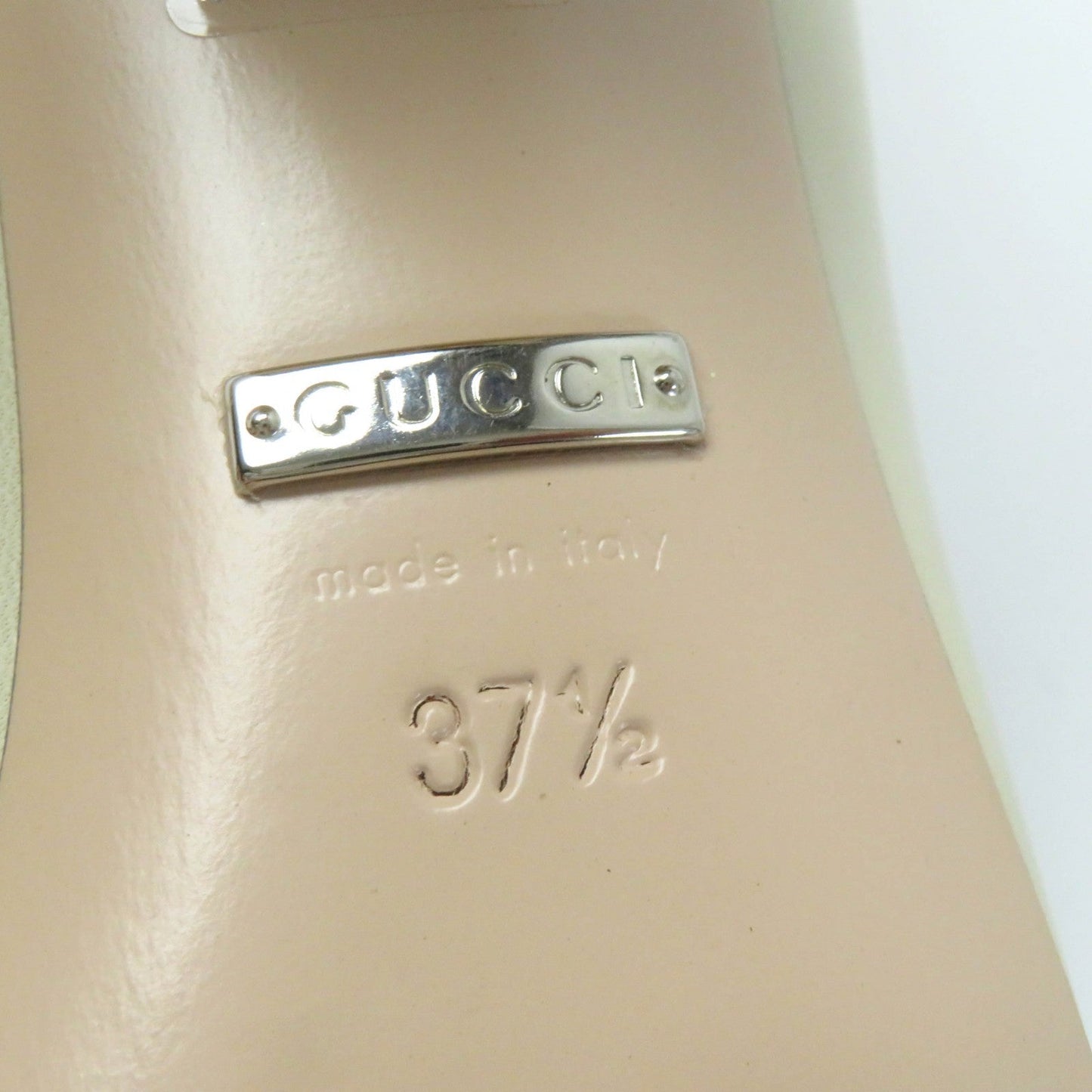 GUCCI pumps 522697 leather Ivory 37.5