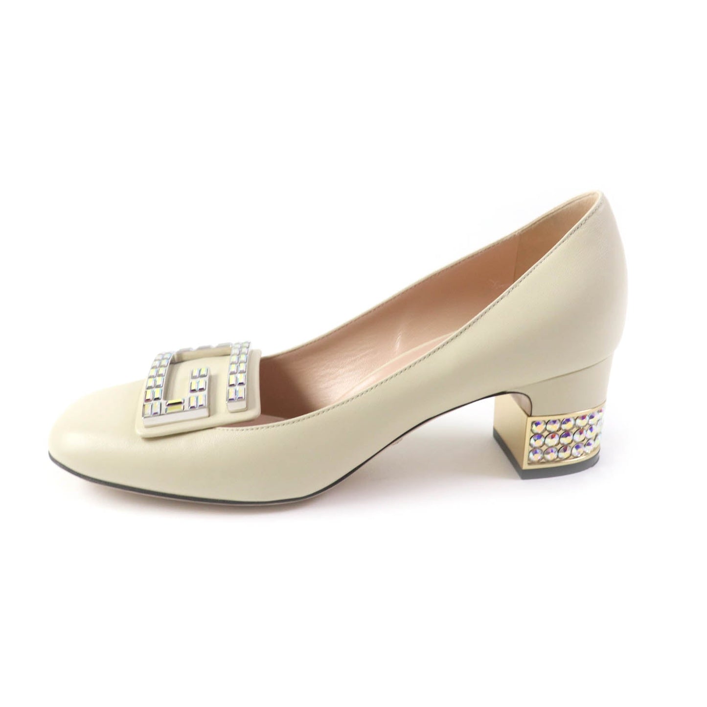 GUCCI pumps 522697 leather Ivory 37.5