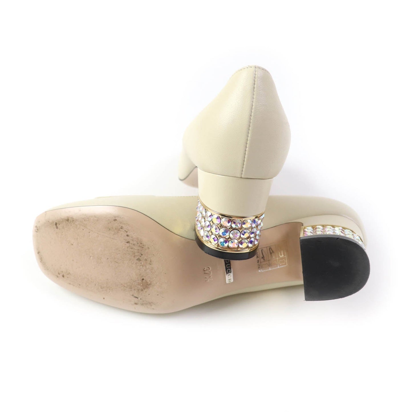 GUCCI pumps 522697 leather Ivory 37.5