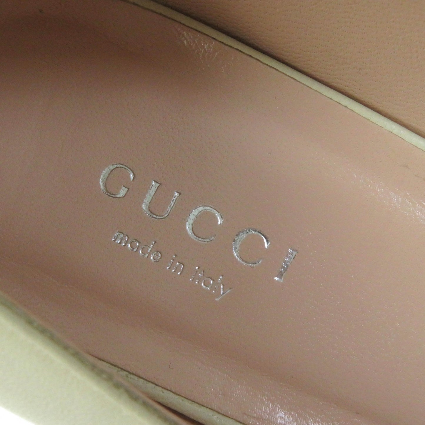GUCCI pumps 522697 leather Ivory 37.5