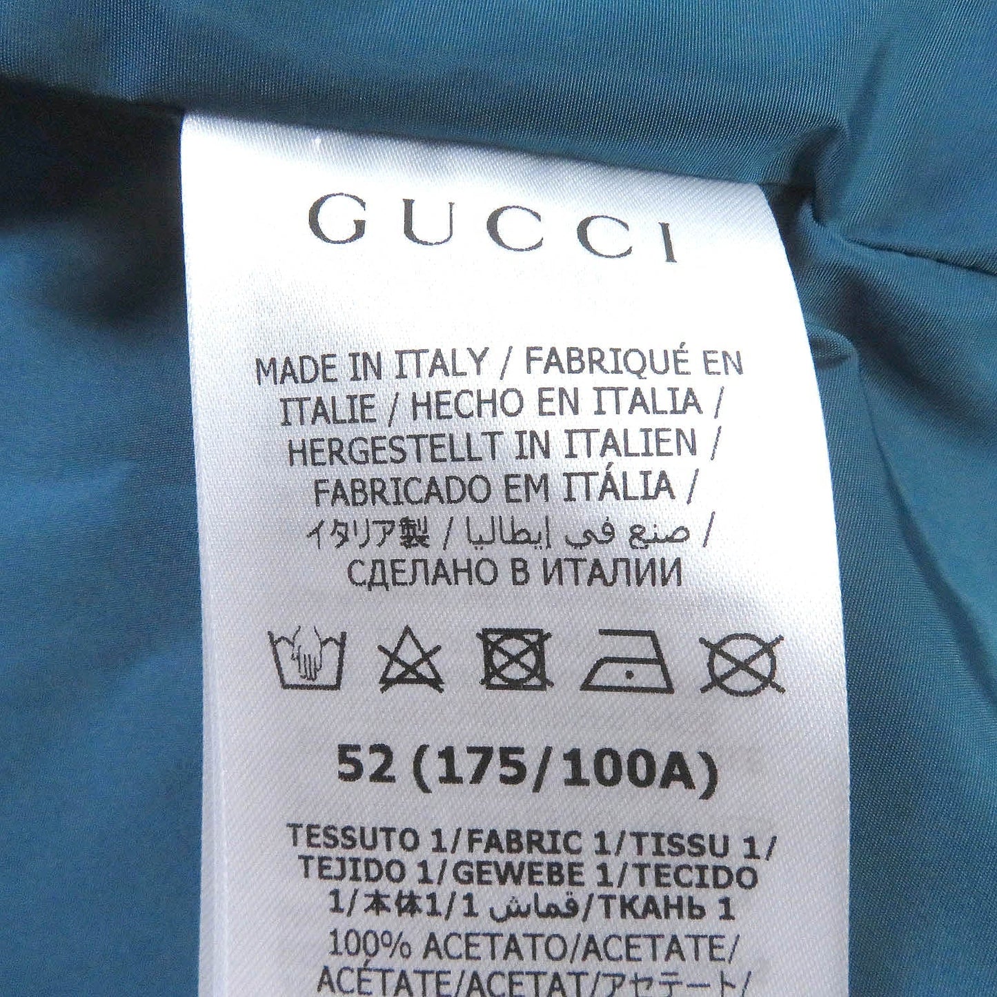 GUCCI Blouson 691429 Main: 100% acetate, Main: 100% polyester, Main: 100% nylon multicolor mens 52 Used