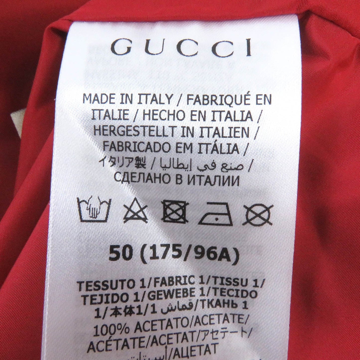 GUCCI Blouson 691429 Main: 100% acetate, Main: 100% polyester, Main: 100% nylon multicolor mens 50 Used
