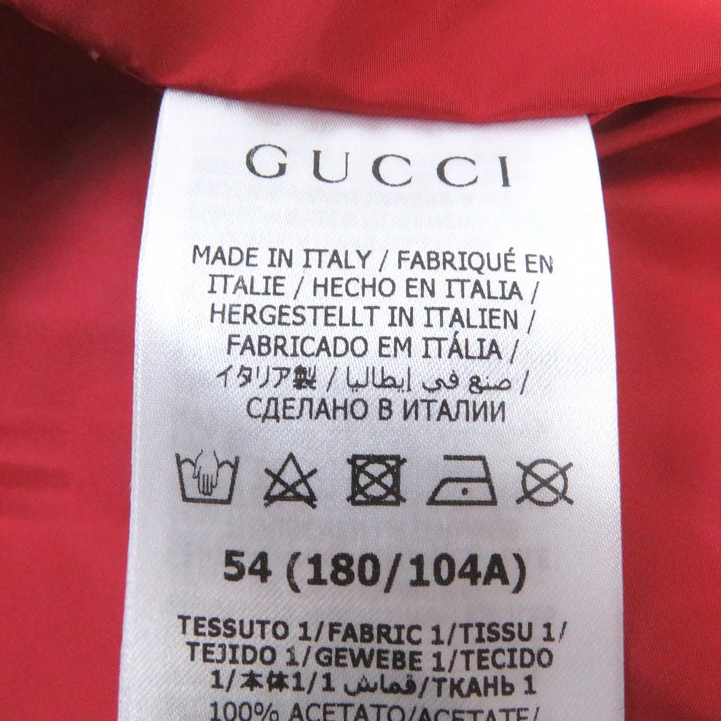 GUCCI Blouson 691429 Main: 100% acetate, Main: 100% polyester, Main: 100% nylon multicolor mens 54 Used