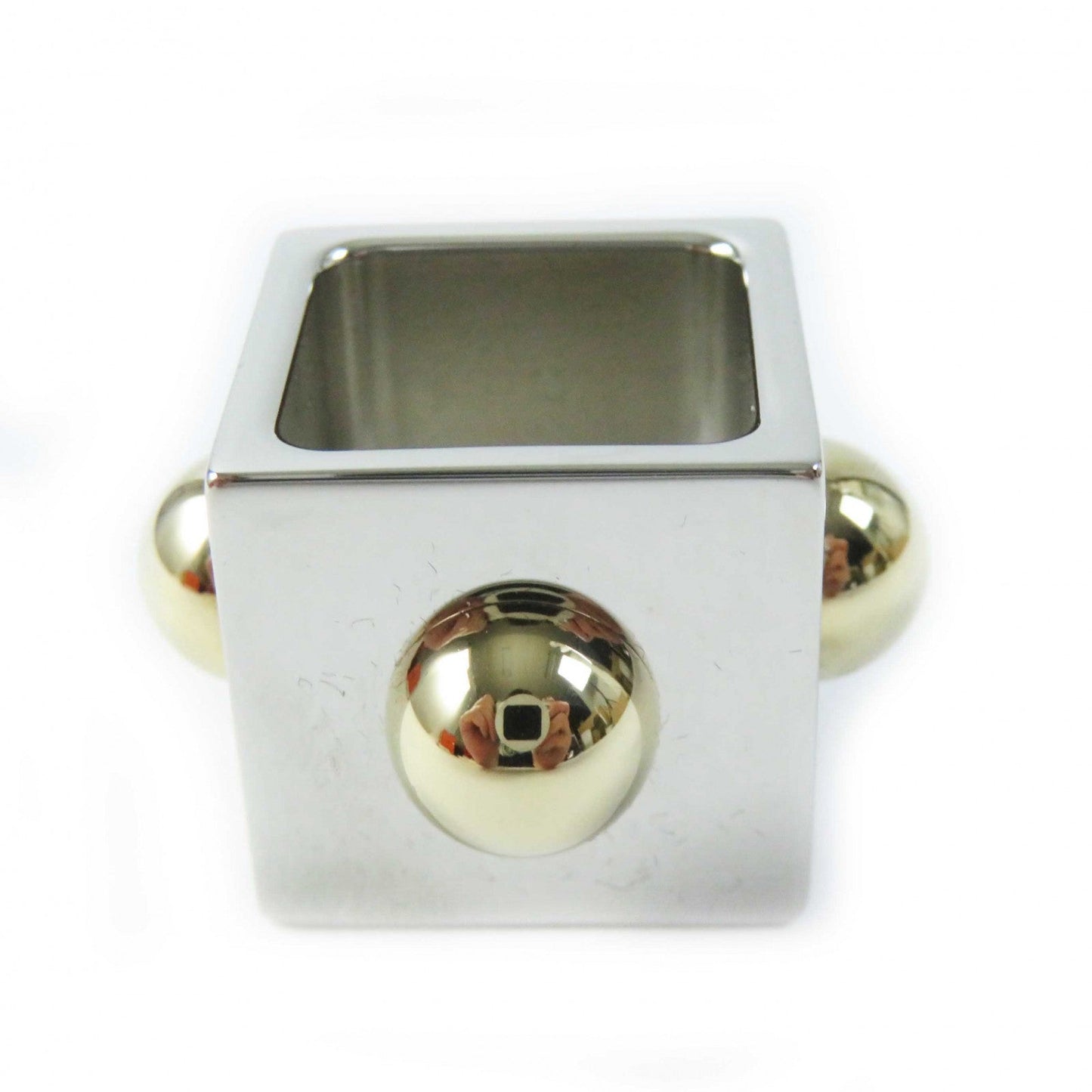 HERMES Scarf ring Metal Gold Plated Gold silver