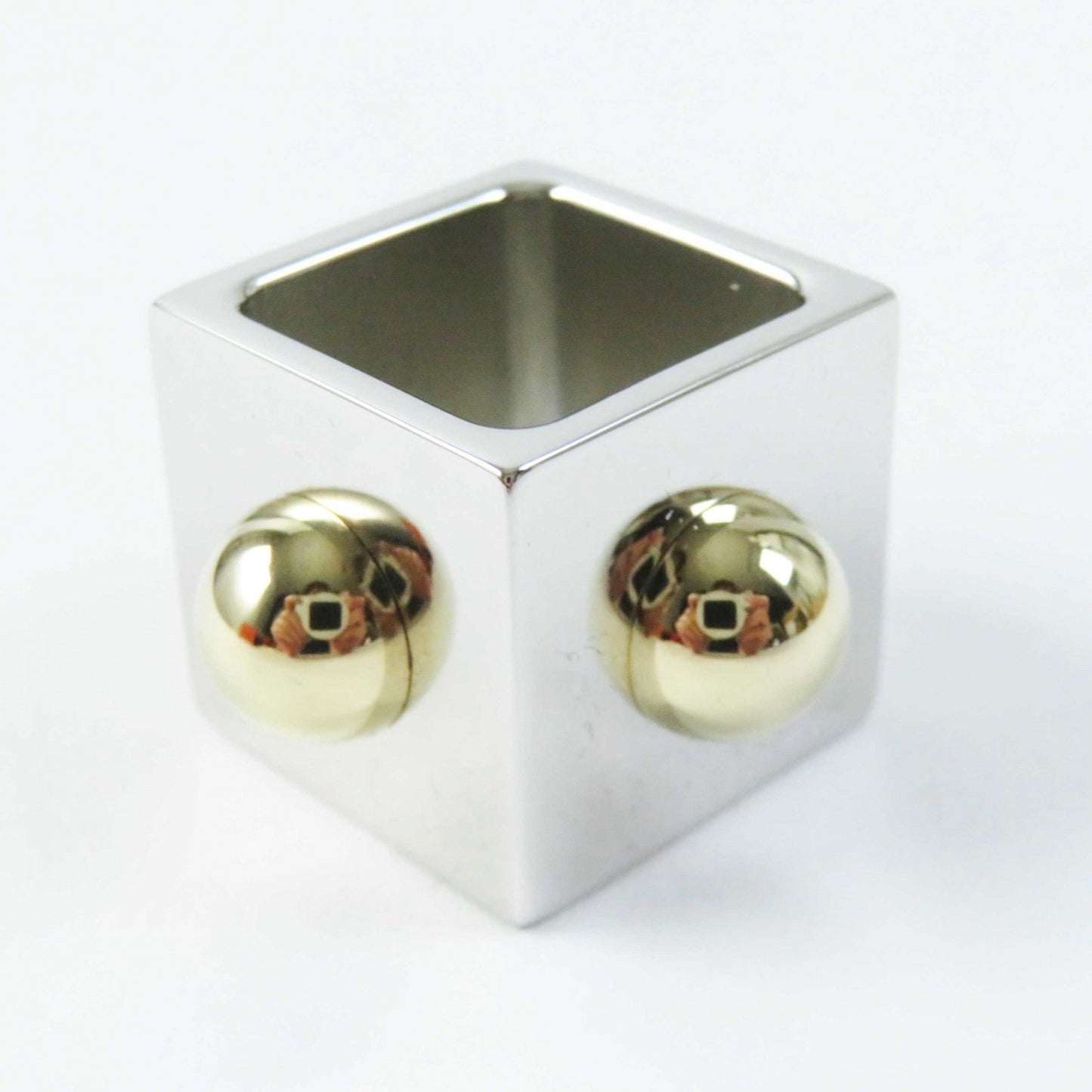 HERMES Scarf ring Metal Gold Plated Gold silver