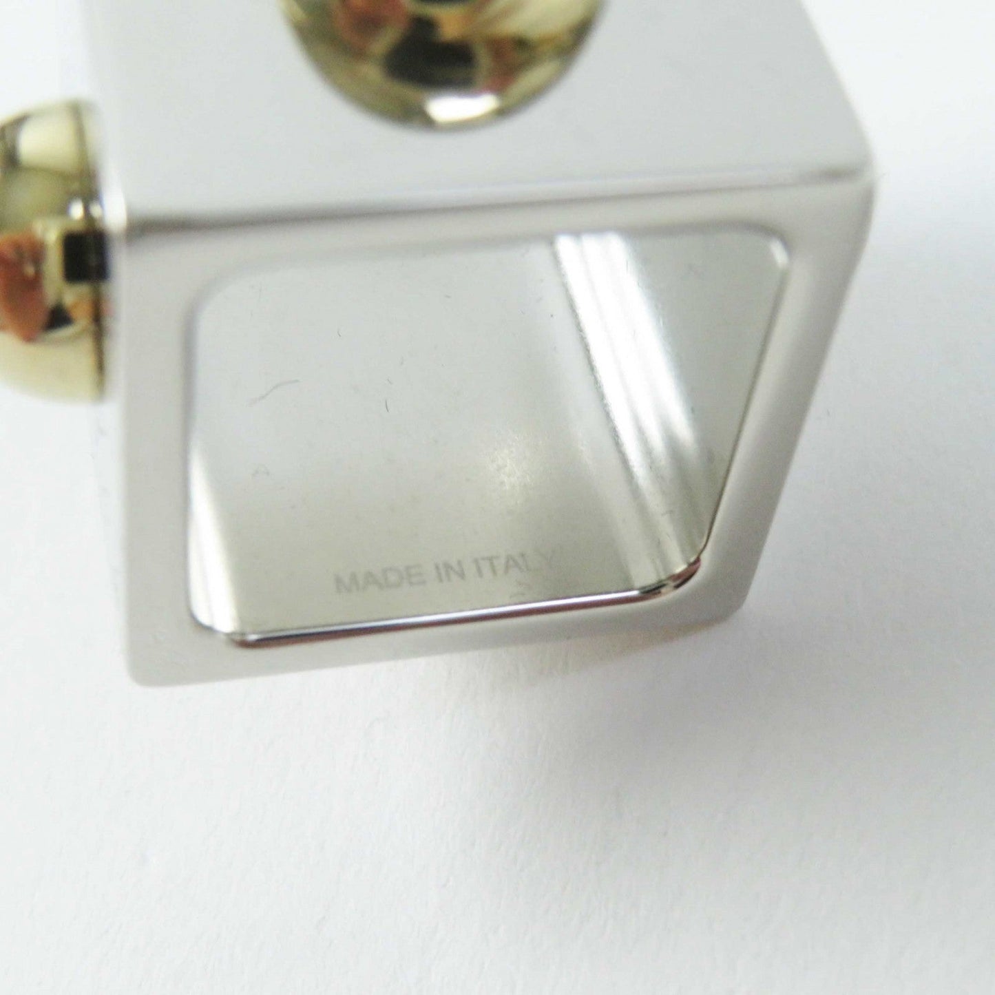HERMES Scarf ring Metal Gold Plated Gold silver